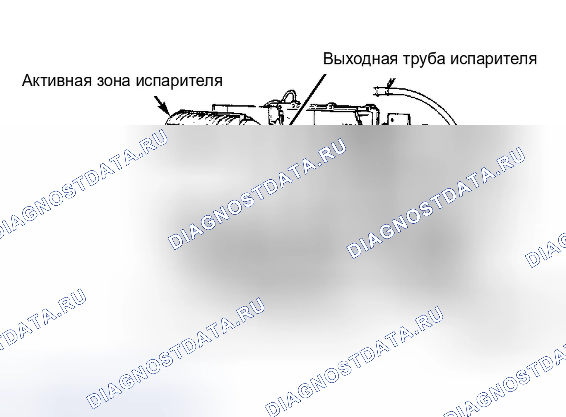 Рис. 3: АКТИВНАЯ ЗОНА ИСПАРИТЕЛЯ ВСПОМОГАТЕЛЬНОЙ СИСТЕМЫ. Ford Aerostar I