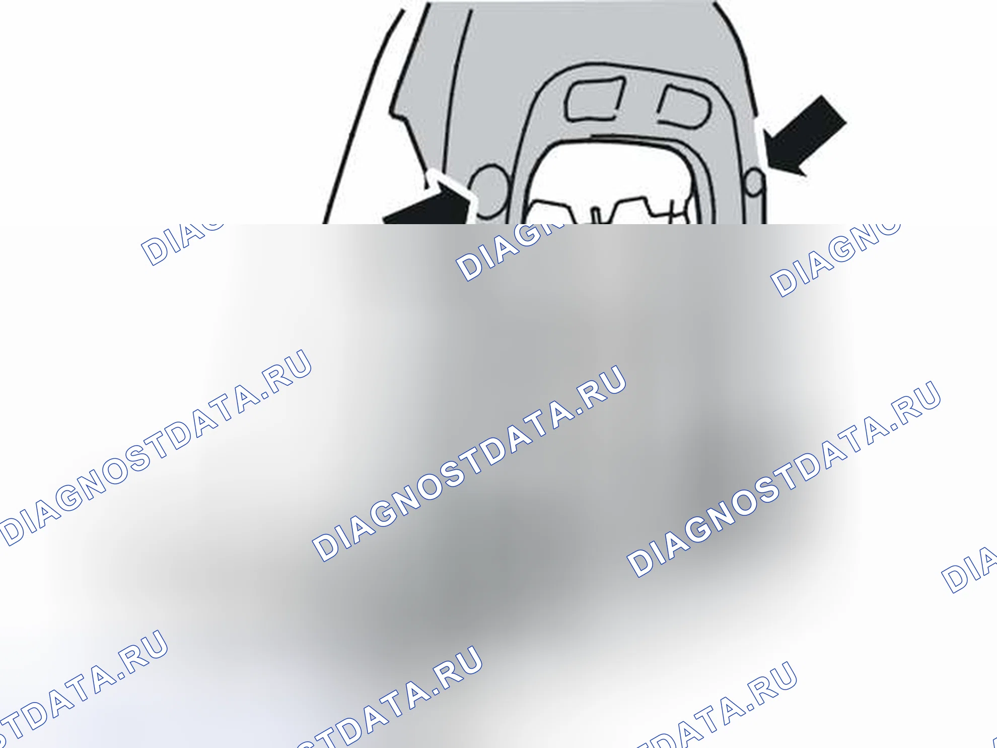 Рис. 284: Снятие электродвигателя для подушки спинки. Volvo V70 II