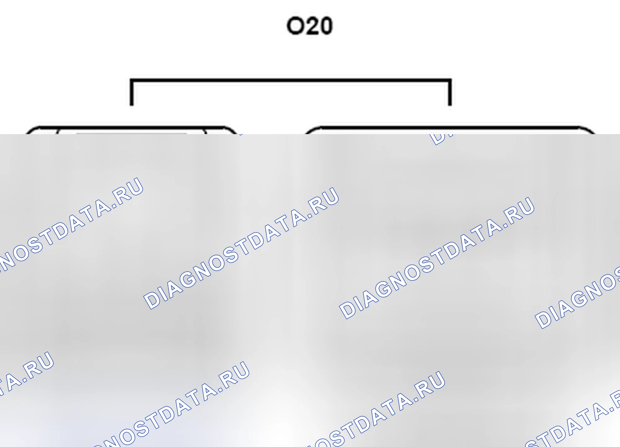 Рис. 638: Вид с торца соединительного разъема (O20). Toyota Camry XV40 рестайлинг