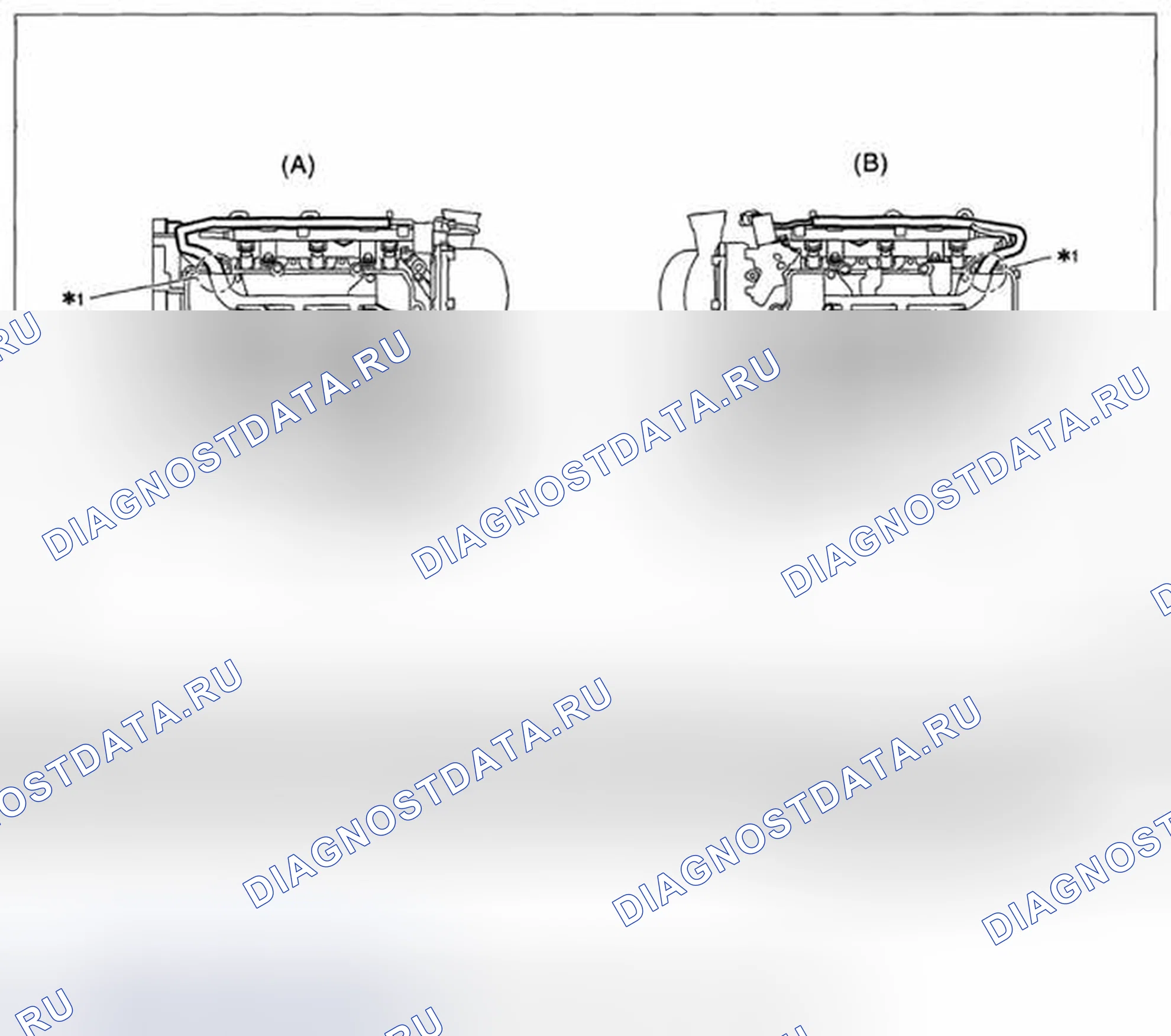 Рис. 475: Схема сборки жгута двигателя 2. Subaru Legacy BM/BR
