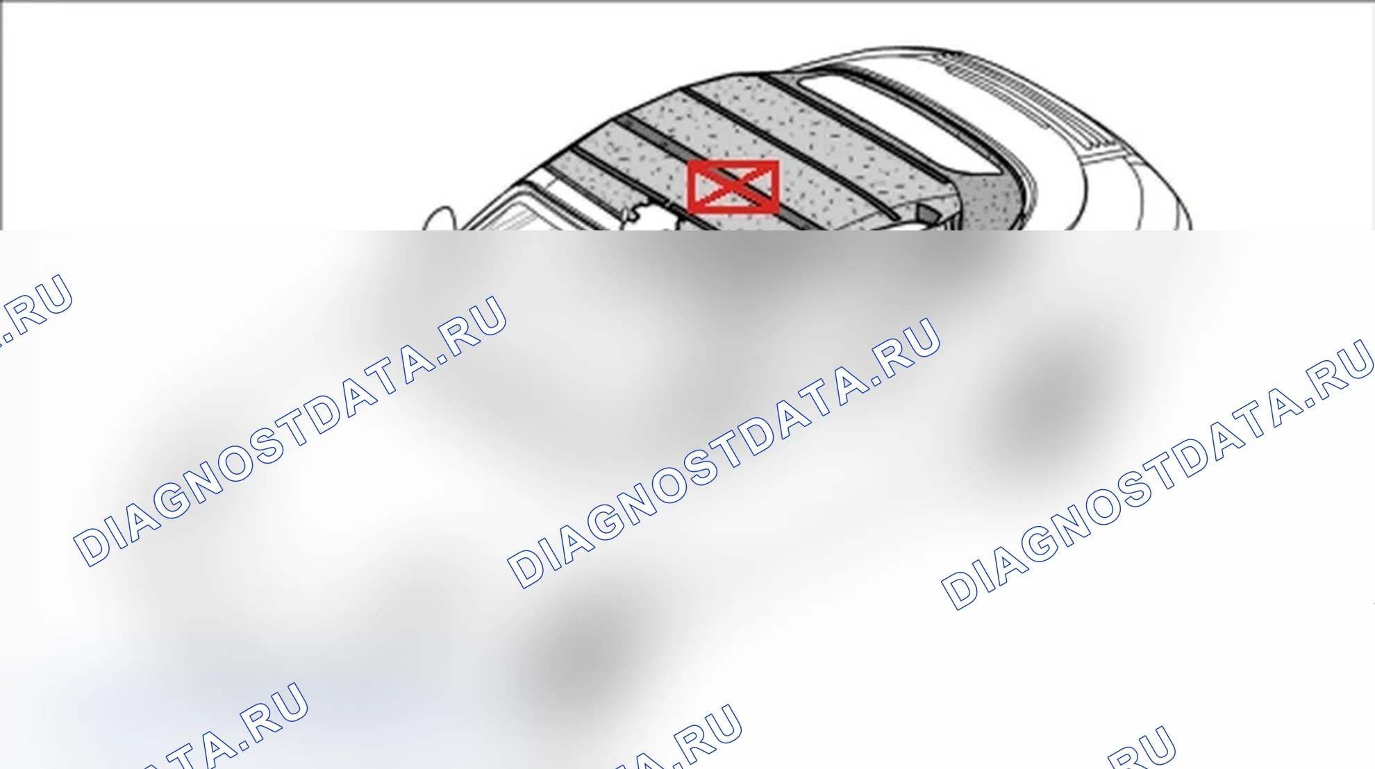 Рис. 92: Удаление передней внутренней облицовки складной верх. Porsche 911 GT3 997