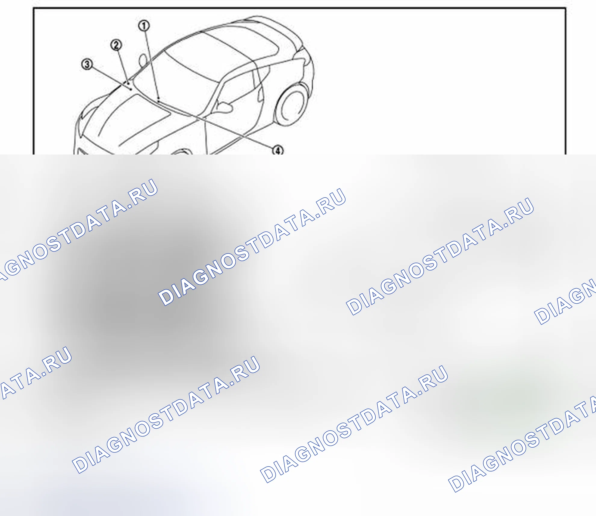 Рис. 14: БЕЗ НАВИГАЦИИ: расположение компонентов. Honda MDX I