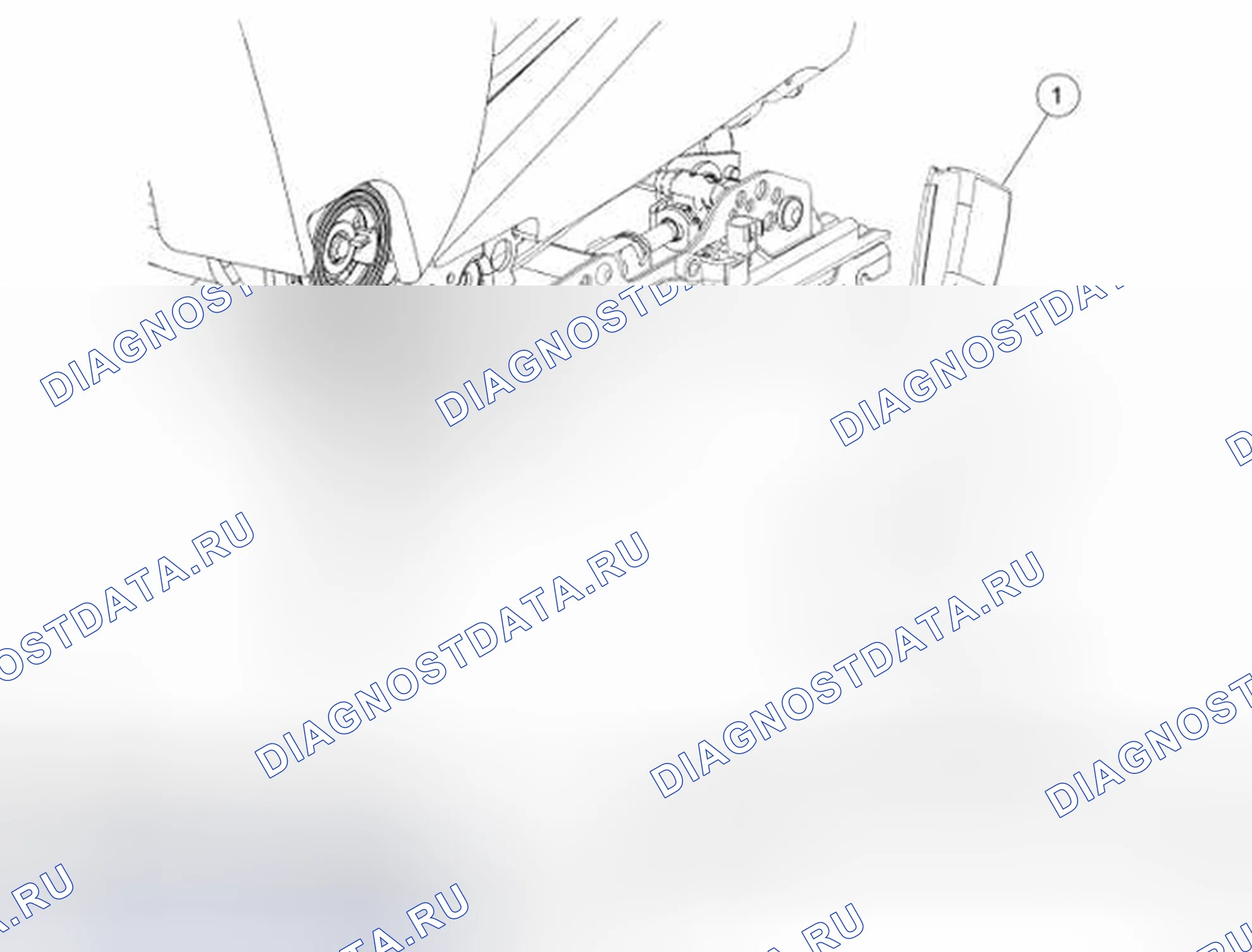 Рис. 13: Передняя пряжка ремня безопасности. Lincoln Zephyr US