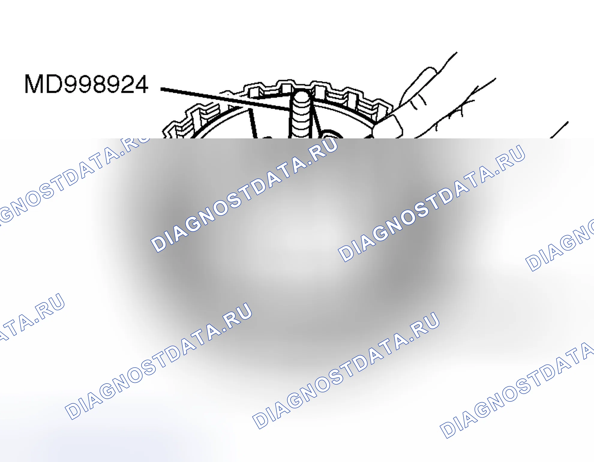 Рис. 320: > > E < < УСТАНОВКА СТОПОРНОГО КОЛЬЦА. Mitsubishi Endeavor I