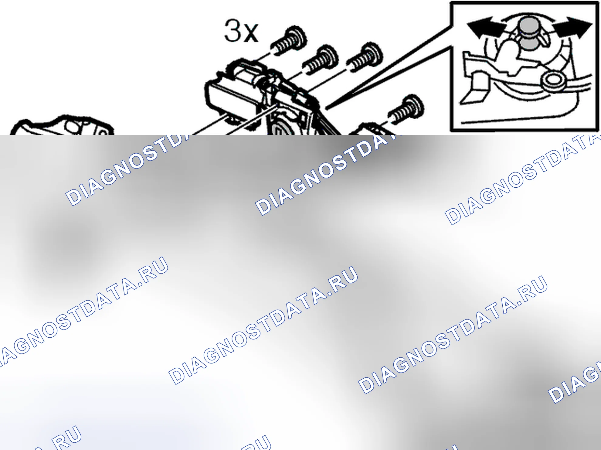 Рис. 1100: Снятие замка в сборе. Volvo V70 II