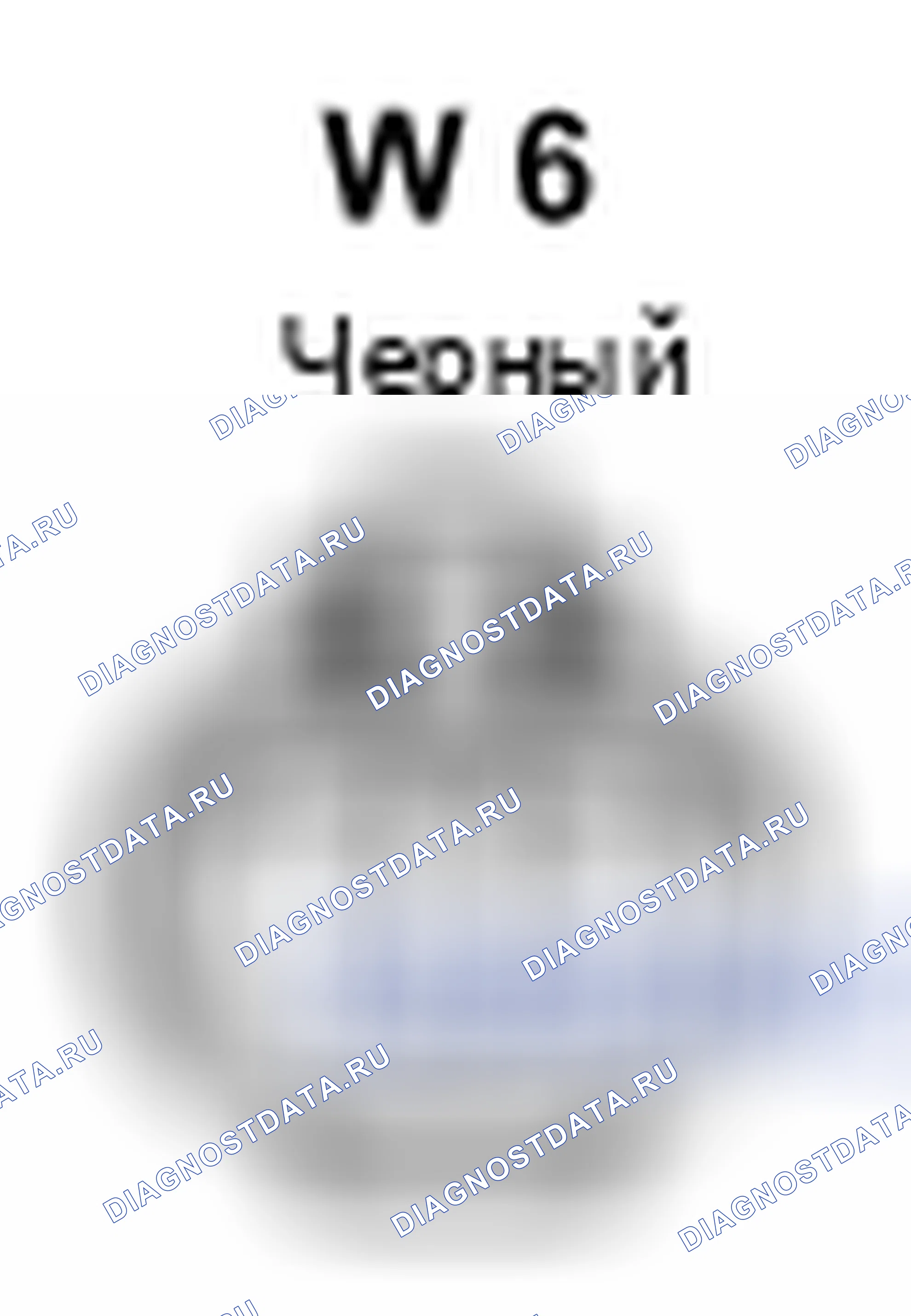 Рис. 861: Вид с торца разъема зуммера беспроводной дверной блокировки (W 6). Toyota Prius II рестайлинг