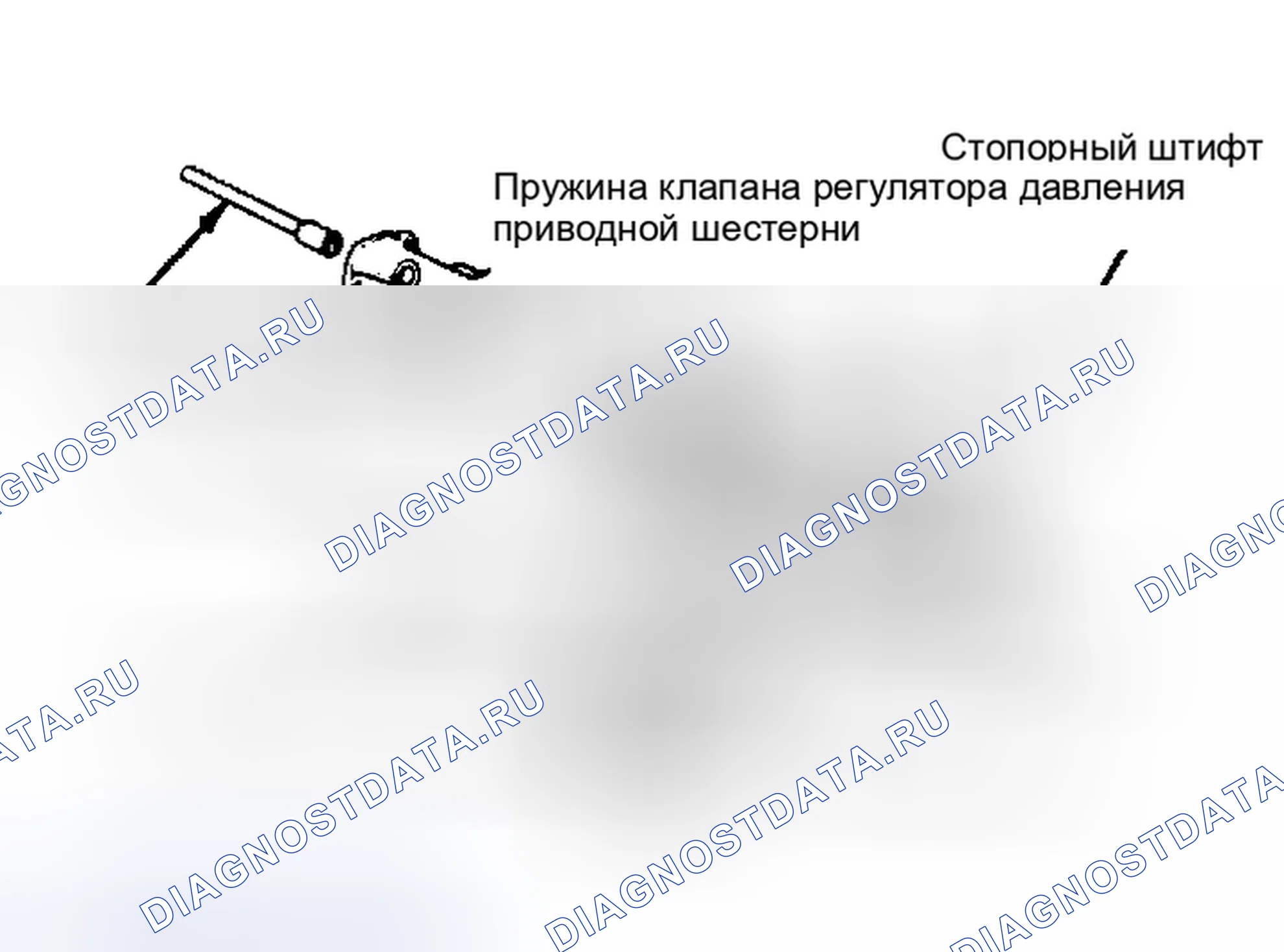 Рис. 6: Разнесенный вид узла масляного насоса. Chevrolet Impala VI