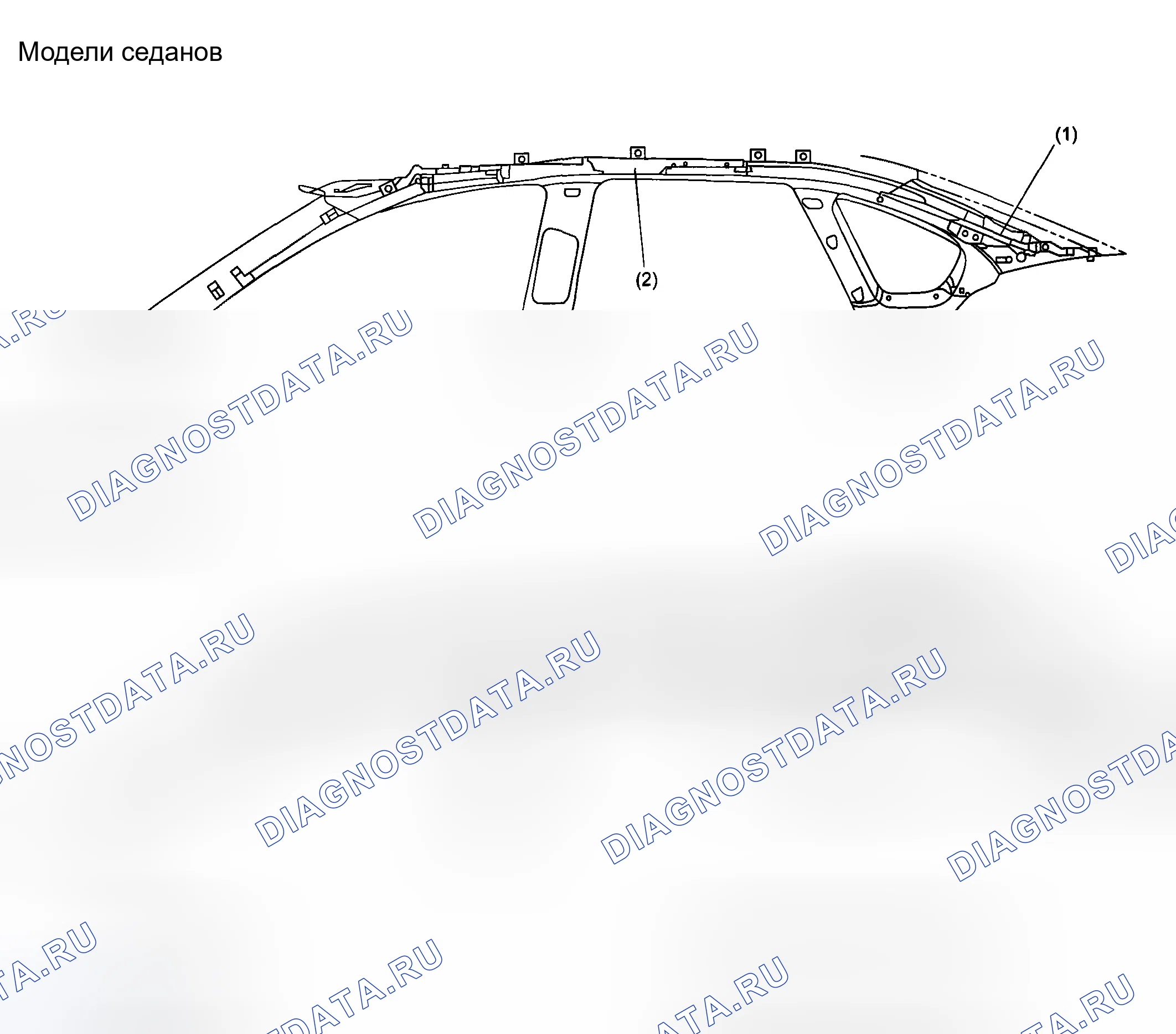 Рис. 13: МОДУЛЬ НАВЕСНОЙ ПОДУШКИ БЕЗОПАСНОСТИ. Subaru Impreza WRX GH