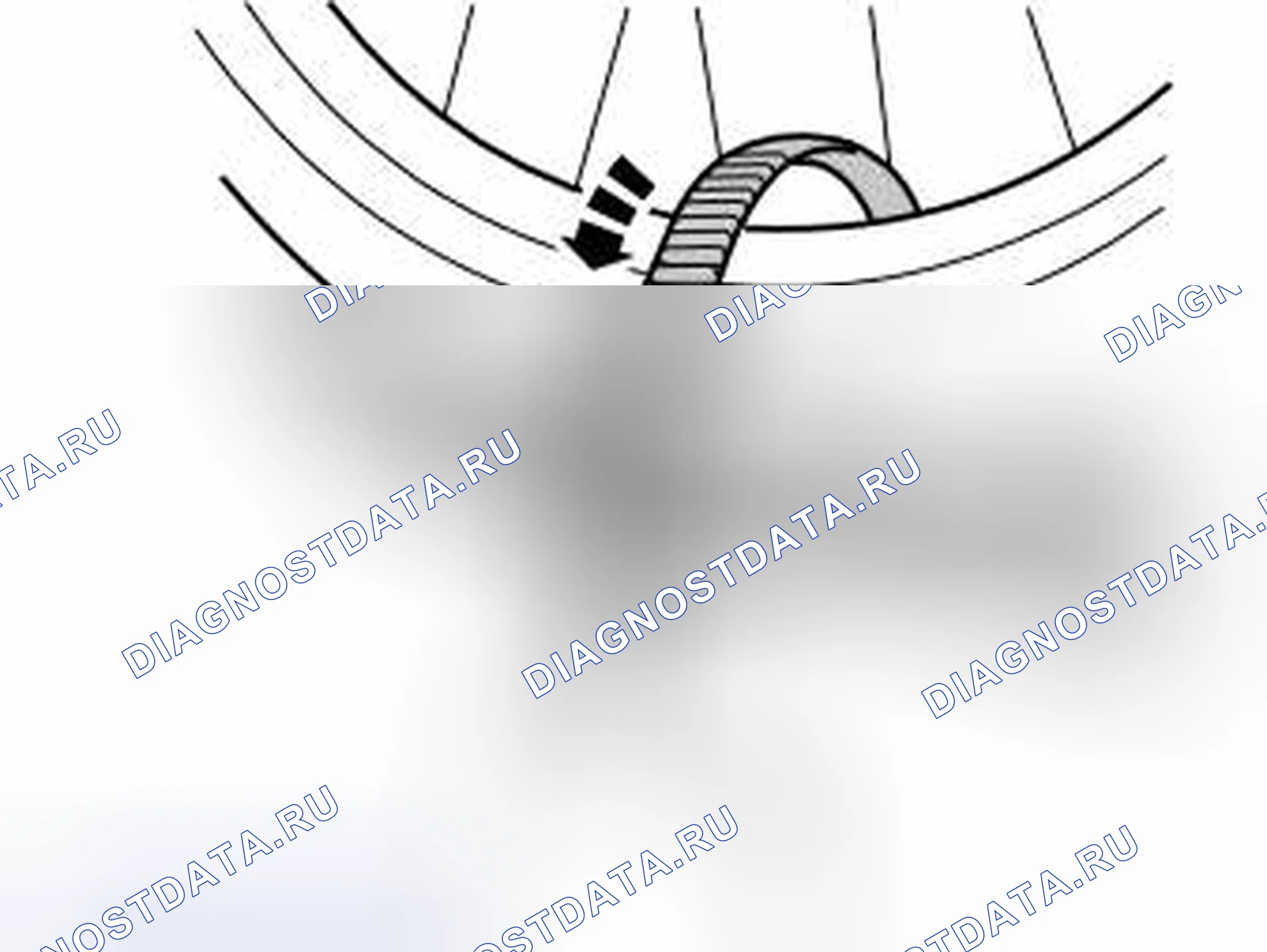 Рис. 19: Крепление колес с помощью ремней натяжного устройства. Volvo XC70 I рестайлинг