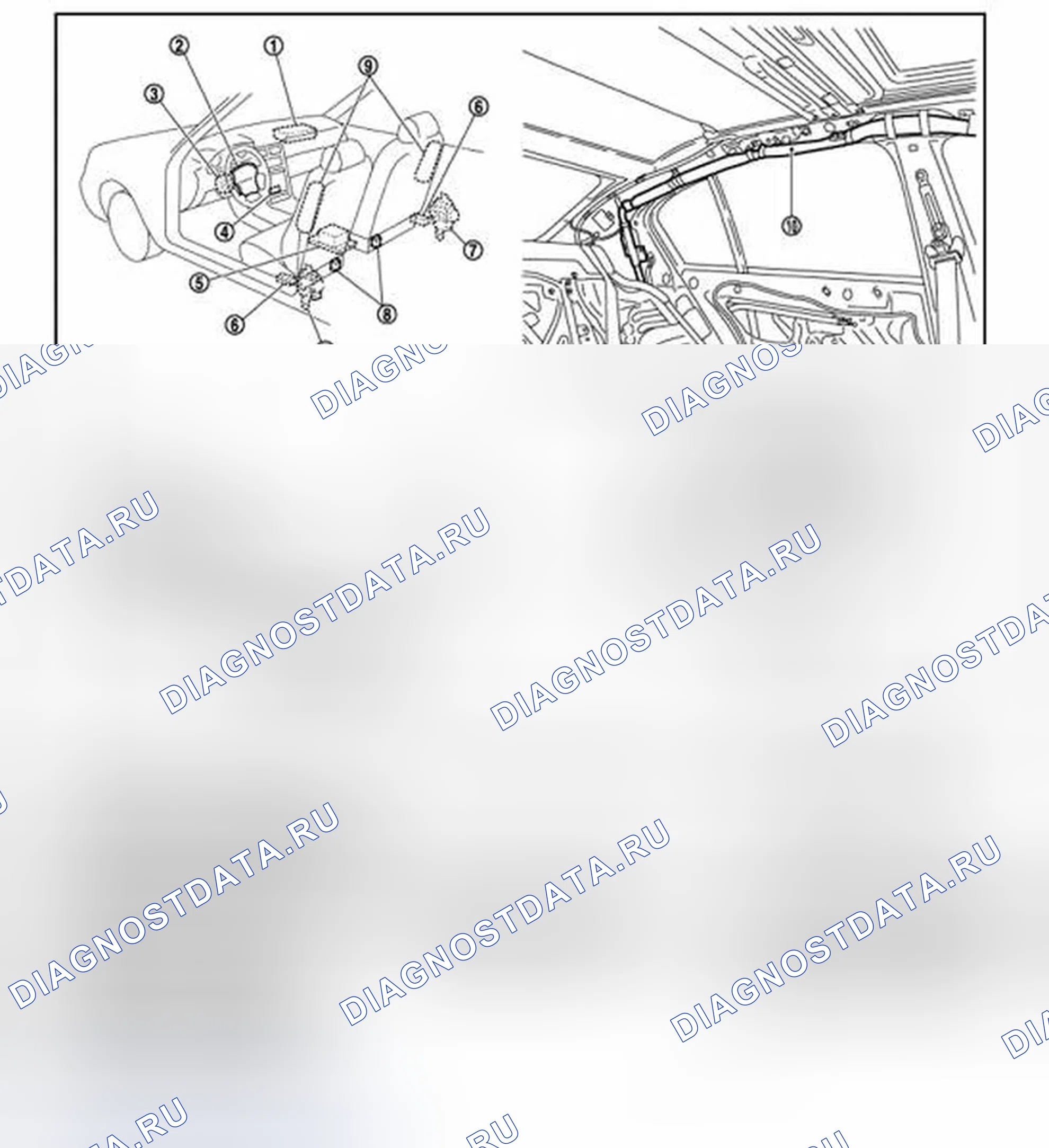 Рис. 25: Расположение компонентов. Infiniti G25 IV рестайлинг