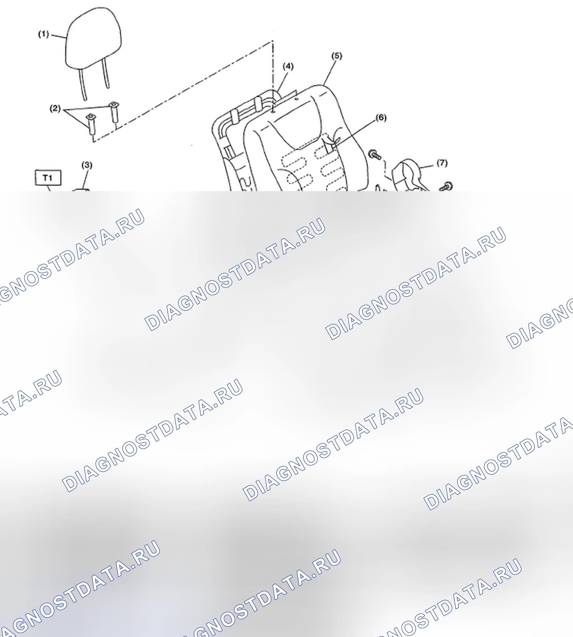 Рис. 20: ПЕРЕДНЕЕ КРЕСЛО ПРАВОЕ. Subaru Impreza WRX GH