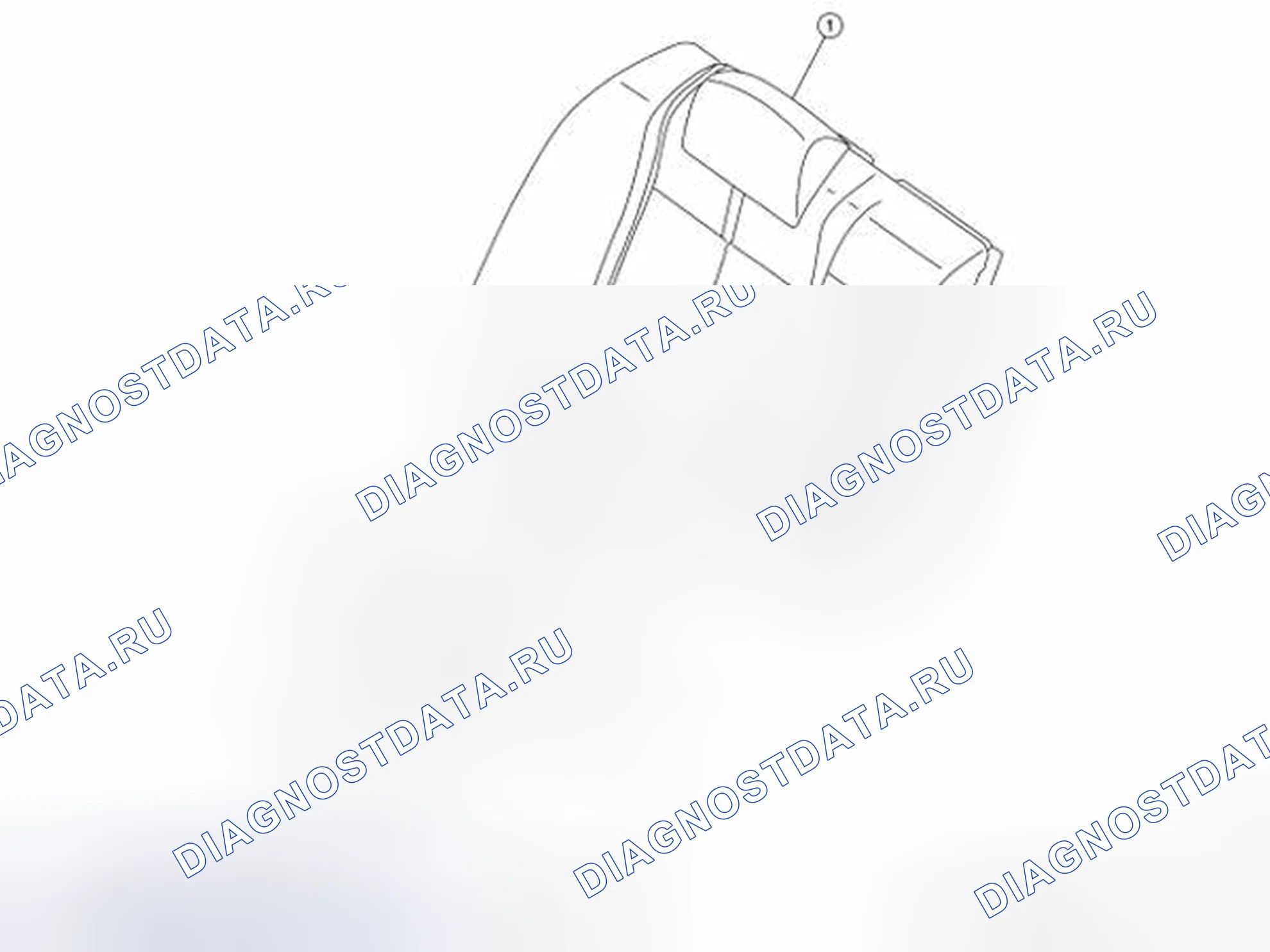 Рис. 21: Покомпонентный вид компонентов заднего сиденья. Nissan Altima L32