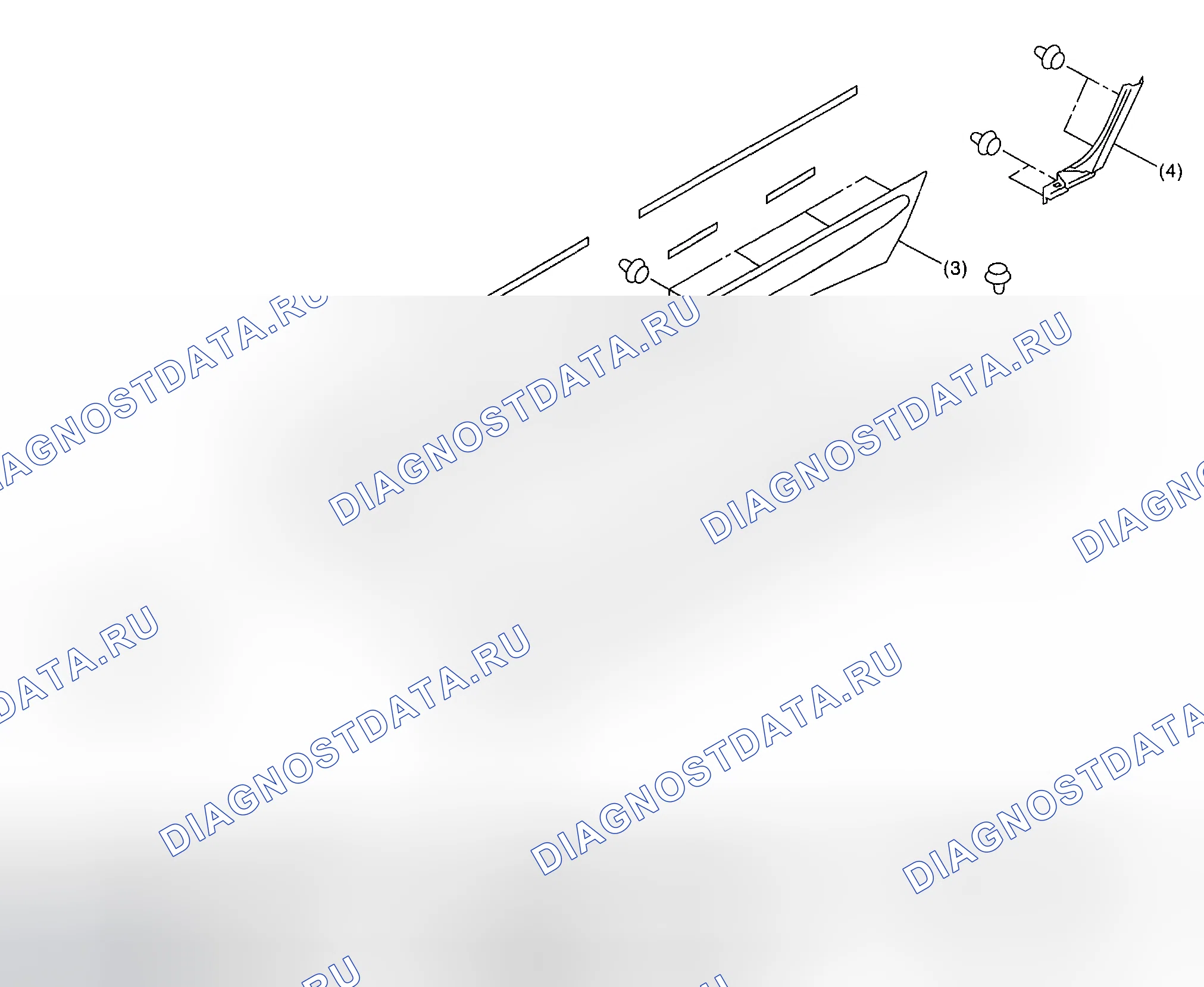 Рис. 56: СПОЙЛЕР БОКОВЫХ ПОДОКОННИКОВ. Subaru Forester SG