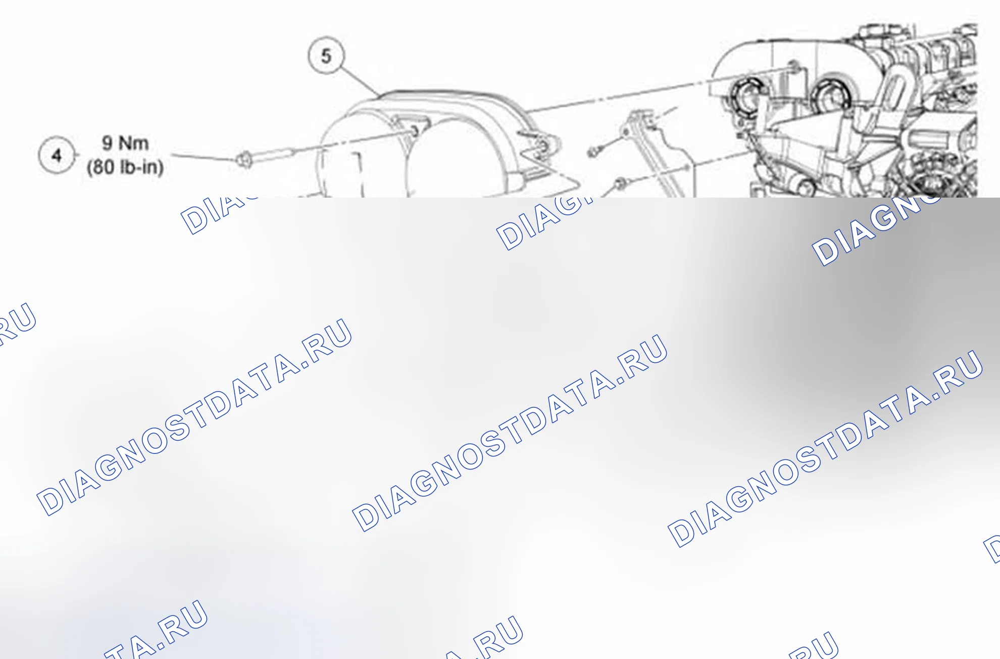 Рис. 6: Крышка ремня ГРМ. Ford Fiesta Mk6