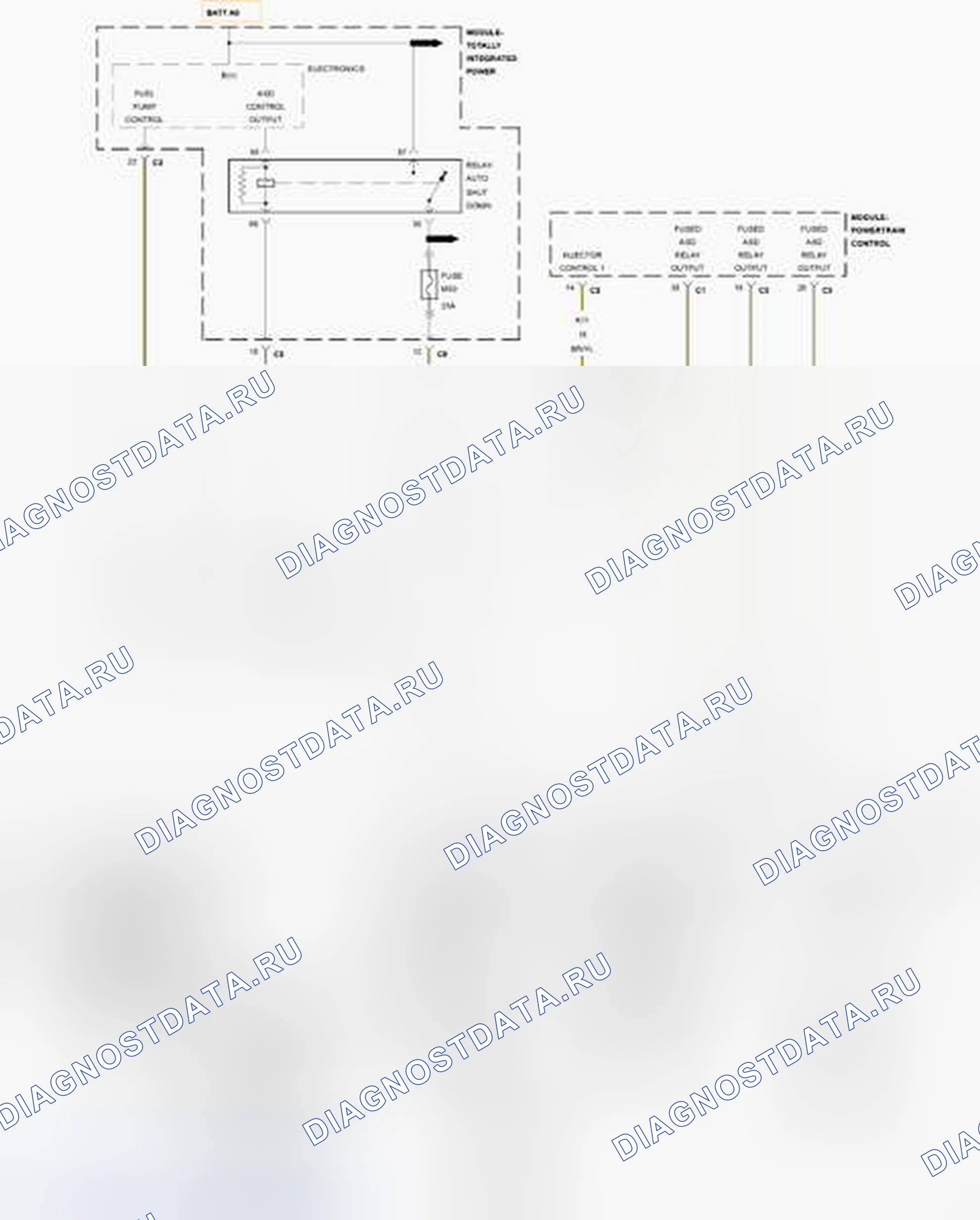Рис. 214: ЦЕПЬ ТОПЛИВНОЙ ФОРСУНКИ 1 P0201. RAM Cab & Chassis 3500 HD I