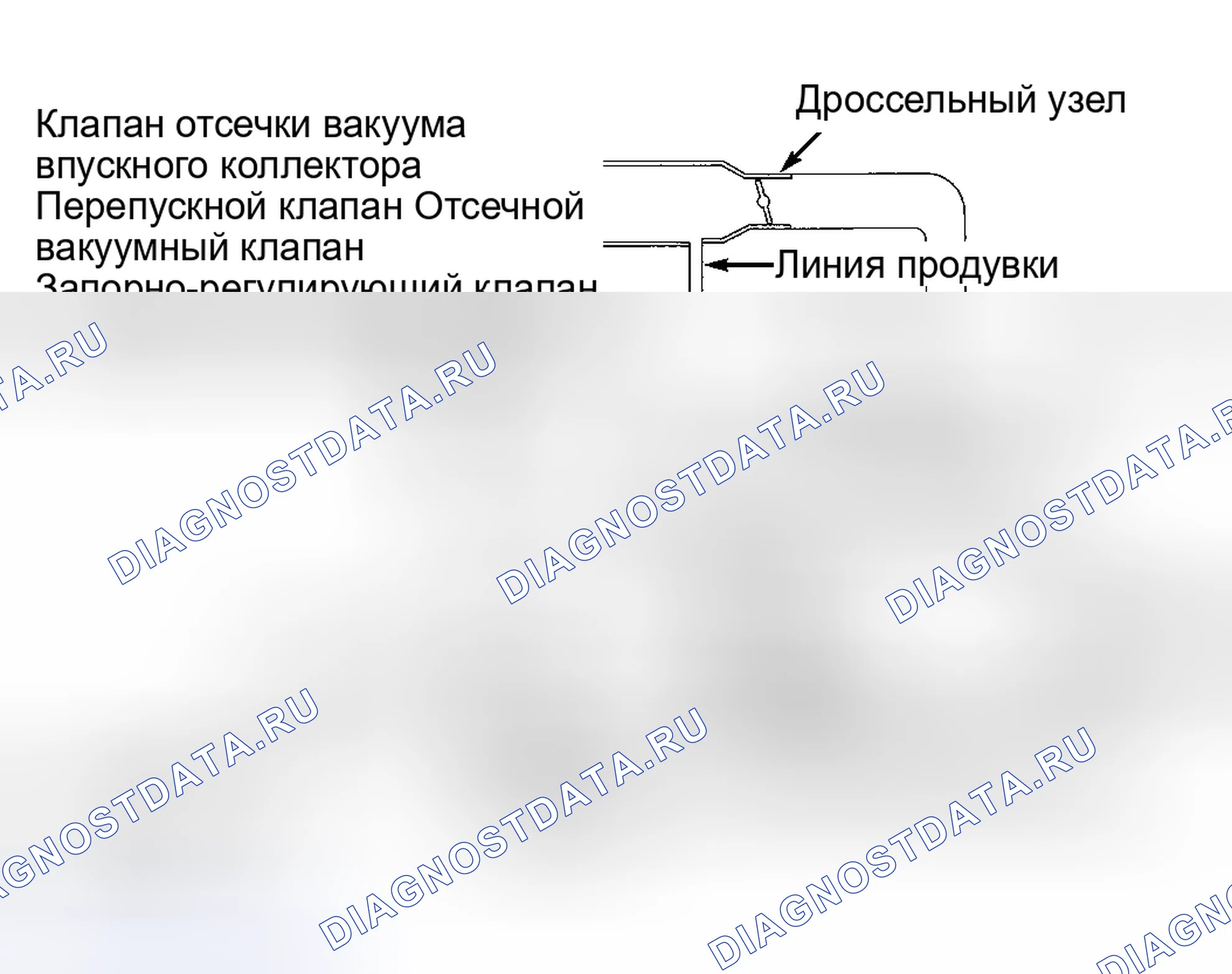 Рис. 4: Перепускные клапаны вакуумной резки и отсечки. Nissan Altima L30