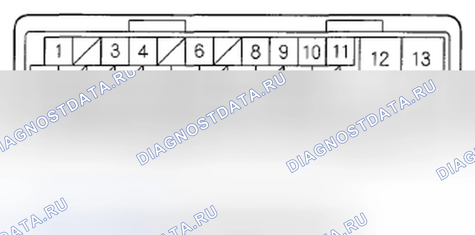Рис. 80: Входы и выходы блока управления модулятором VSA для разъема 36P (разъем отключен). Honda Accord VIII рестайлинг
