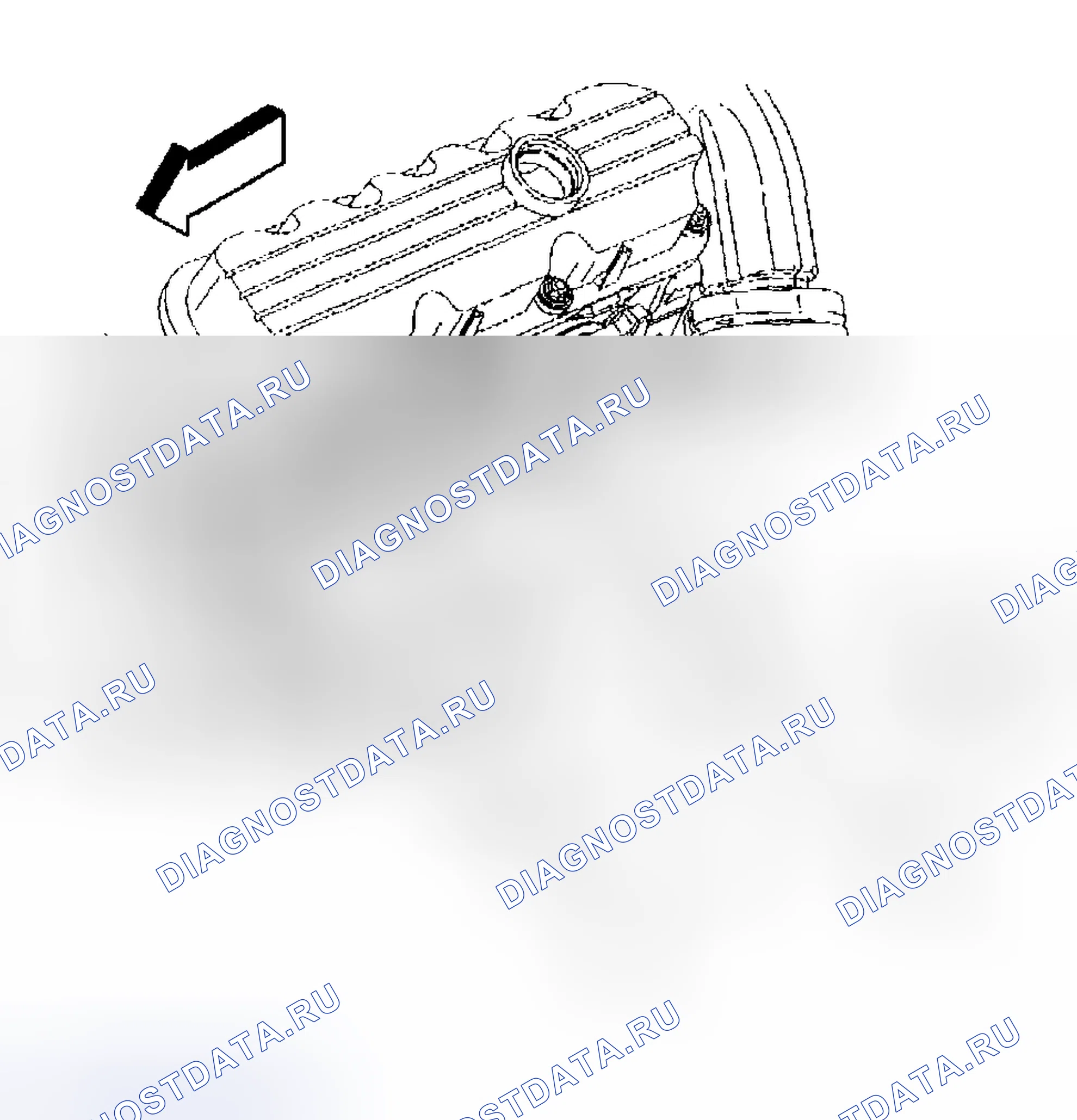 Рис. 387: Демонтаж выпускного коллектора - слева. Buick Regal IV