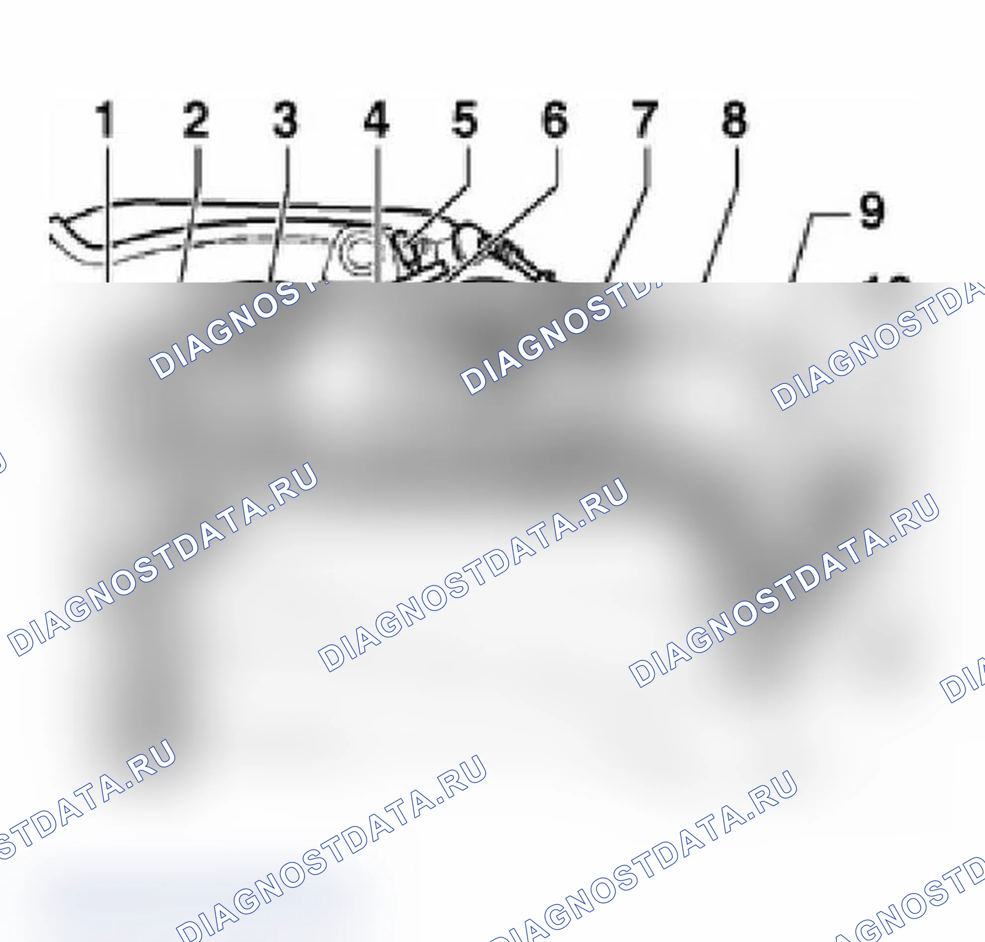 Рис. 630: Вакуумные соединения двигателя - вид сверху. Audi A6 C5