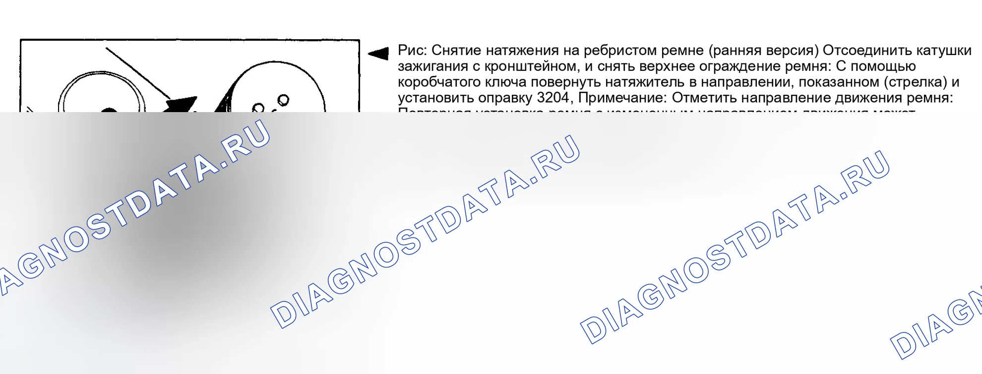 Рис. 38: НАТЯЖЕНИЕ РЕМНЯ НАСОСА ГУР. Audi Cabriolet I