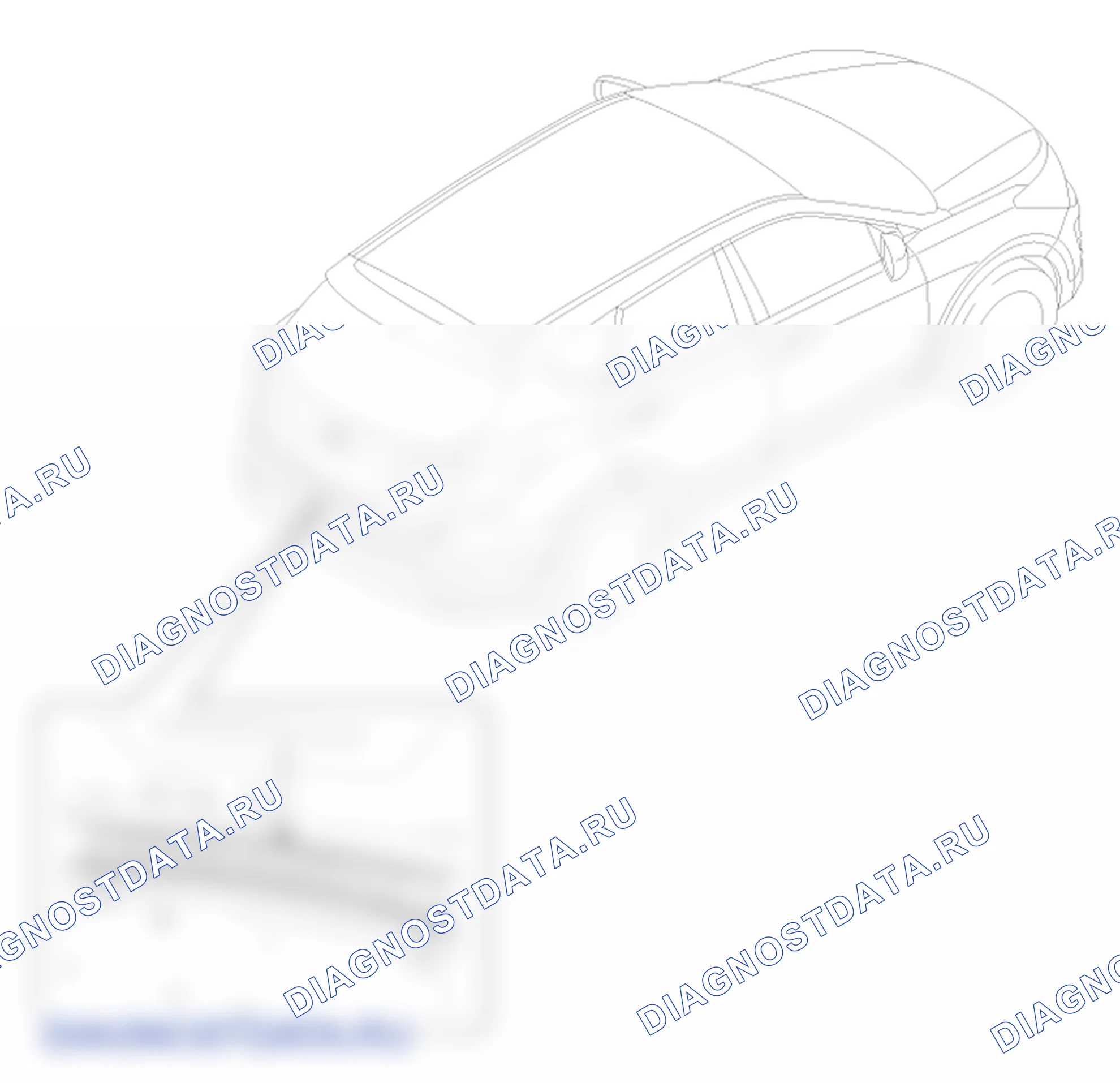 Расположение деталей задней поперечной облицовки. Hyundai Santafe Sport DMA