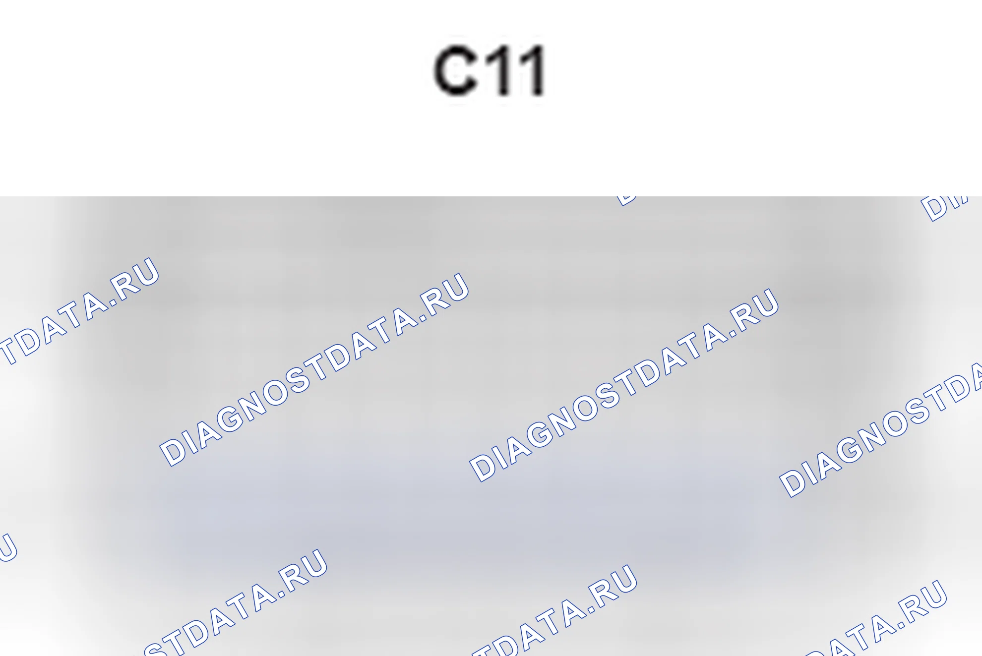 Рис. 437: Комбинированный вид с торца разъема расходомера (C11). Lexus GX J120