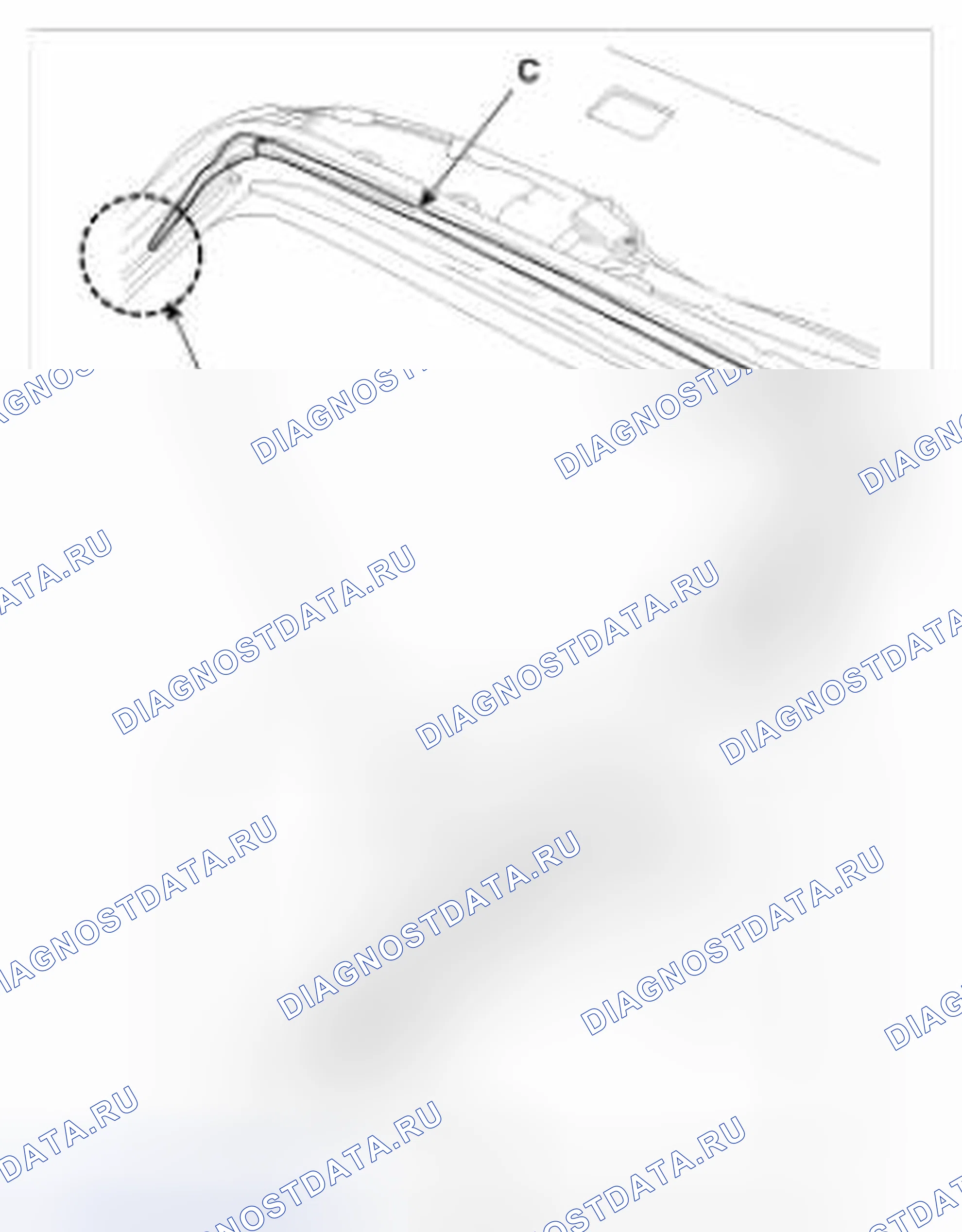 Рис. 87: Замена дефлектора. Hyundai Accent IV
