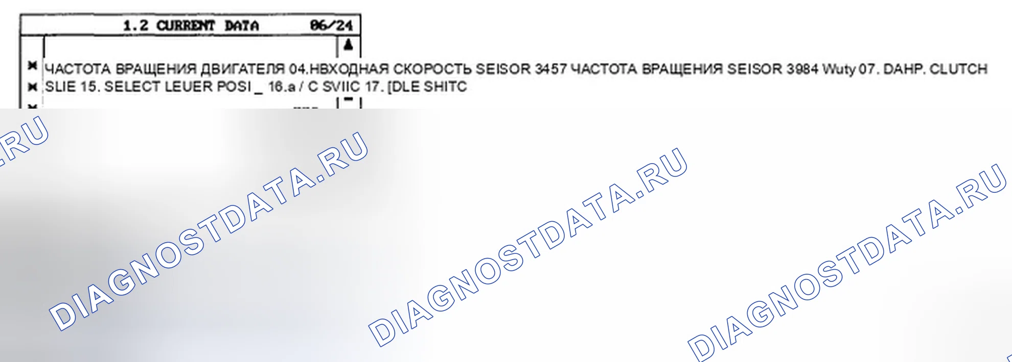 Рис. 232: МОНИТОРИНГ ДАННЫХ SCANTOOL. Hyundai Sonata V рестайлинг