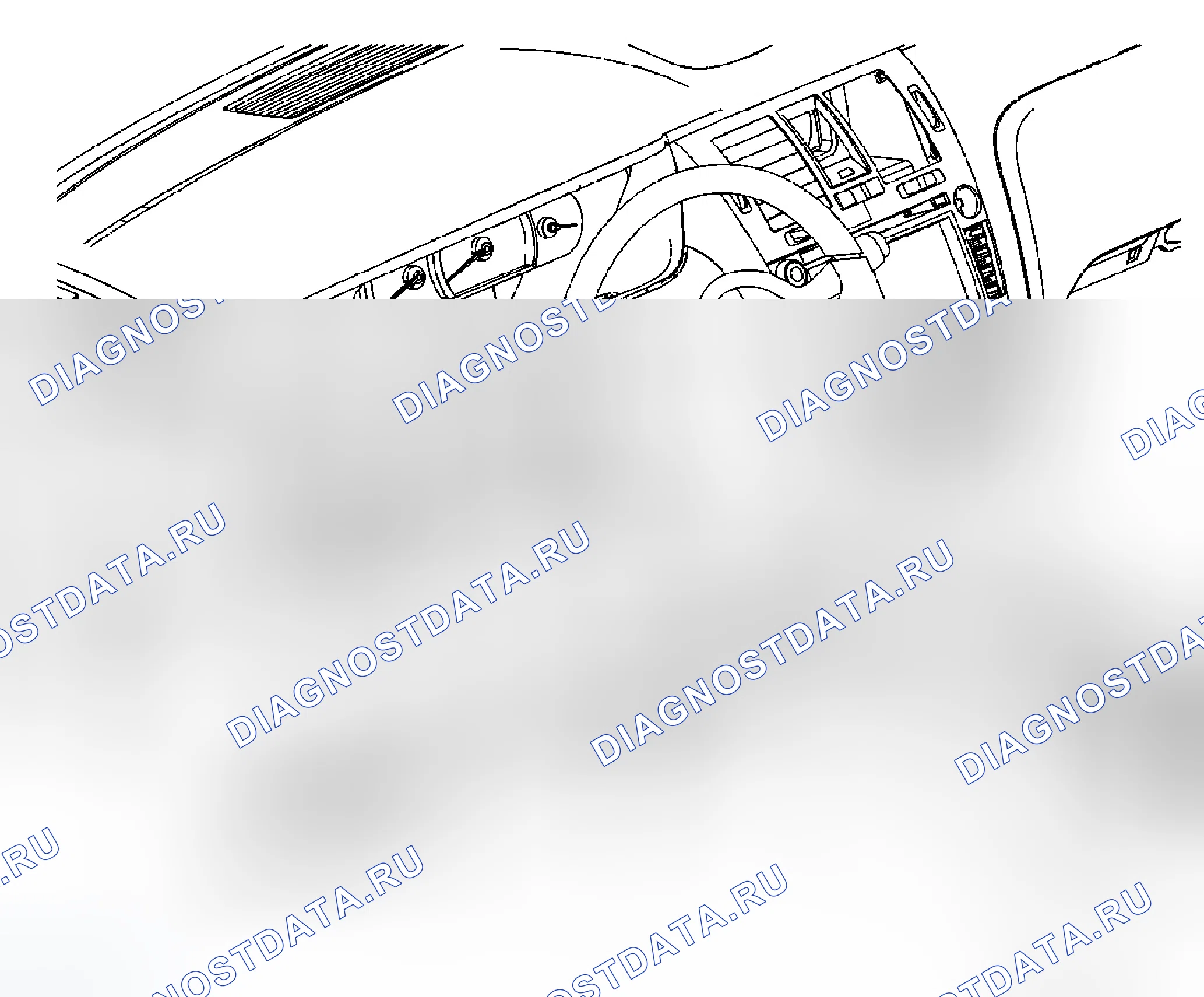 Рис. 17: Замена коленного буфера водителя. Cadillac DTS I