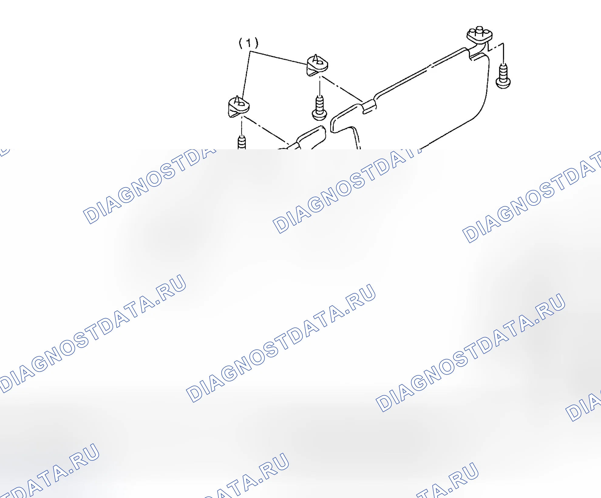 Рис. 9: Разнесенный вид внутренних аксессуаров. Subaru Legacy BE/BH/BT