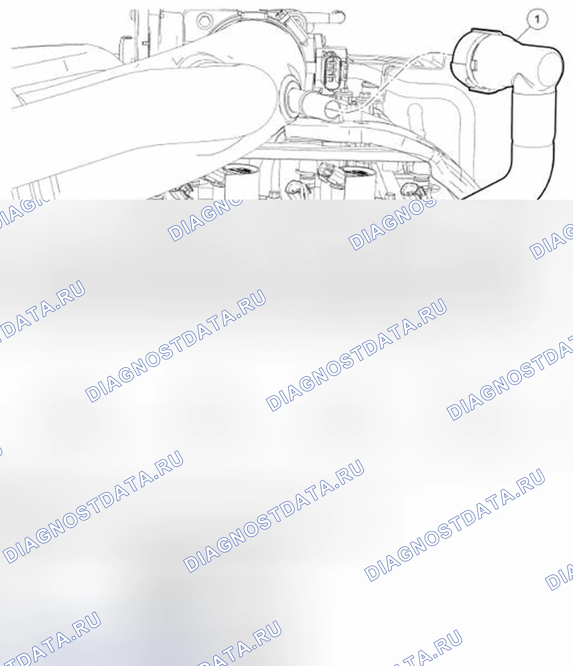 Рис. 7: Вентиляционная трубка картера. Mazda 2 I рестайлинг
