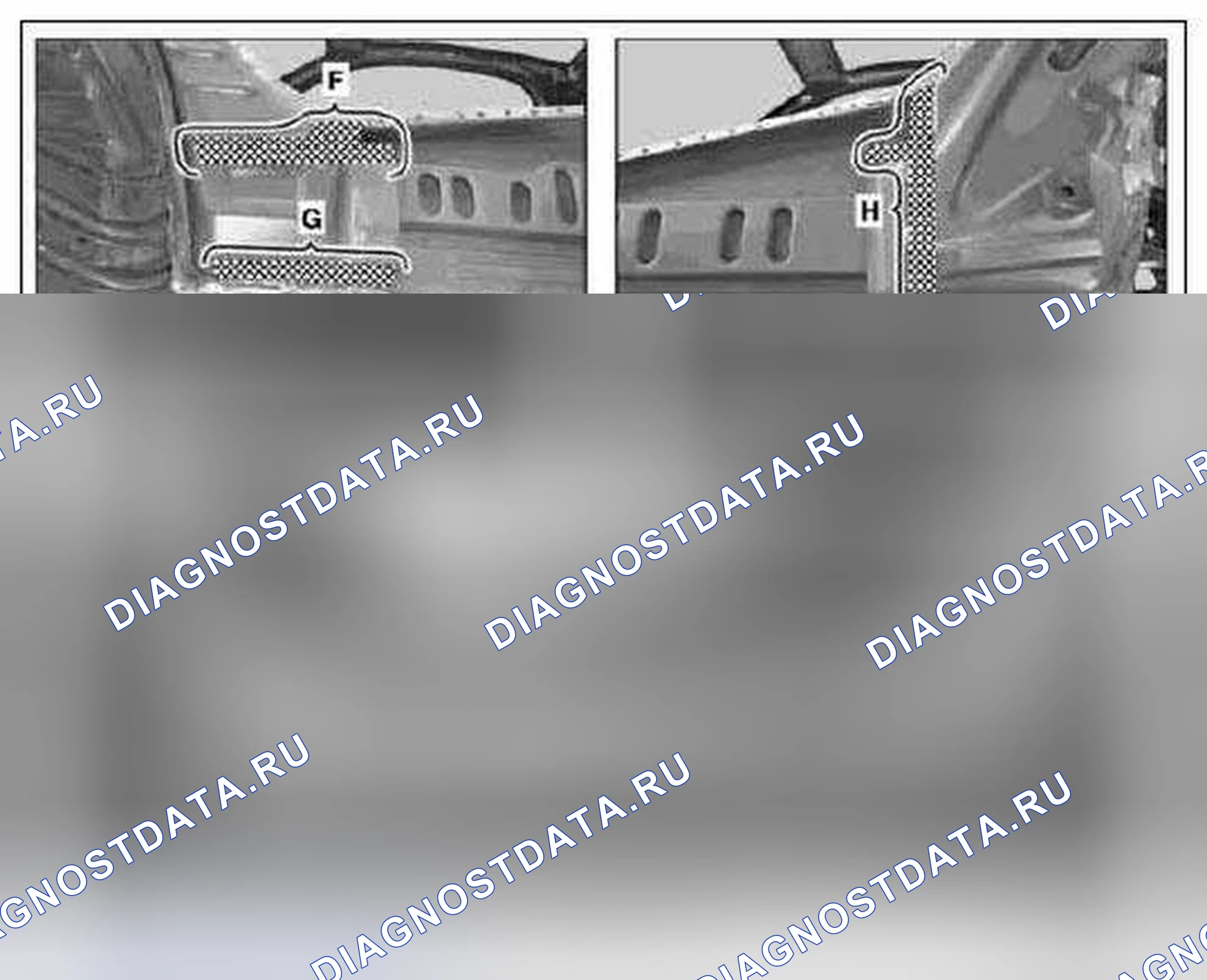 Рис. 674: Подготовка соединительных точек для армирования боковых стен на корпусе - AR63.20-P-0860-02MCC. Kia Soul I