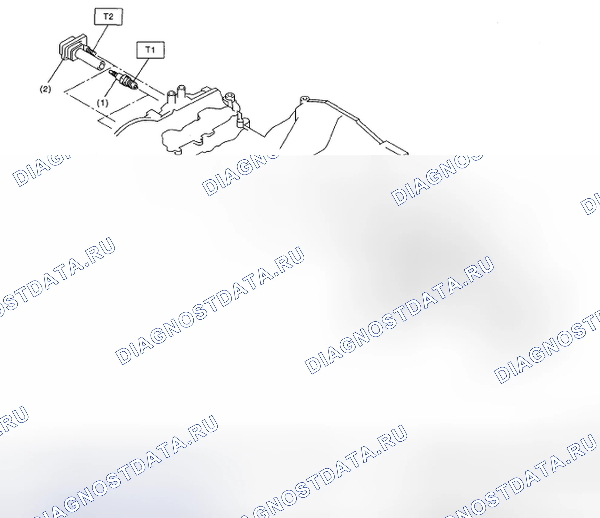 Рис. 34: Идентификация компонента зажигания. Subaru Impreza WRX GD/GG рестайлинг 2