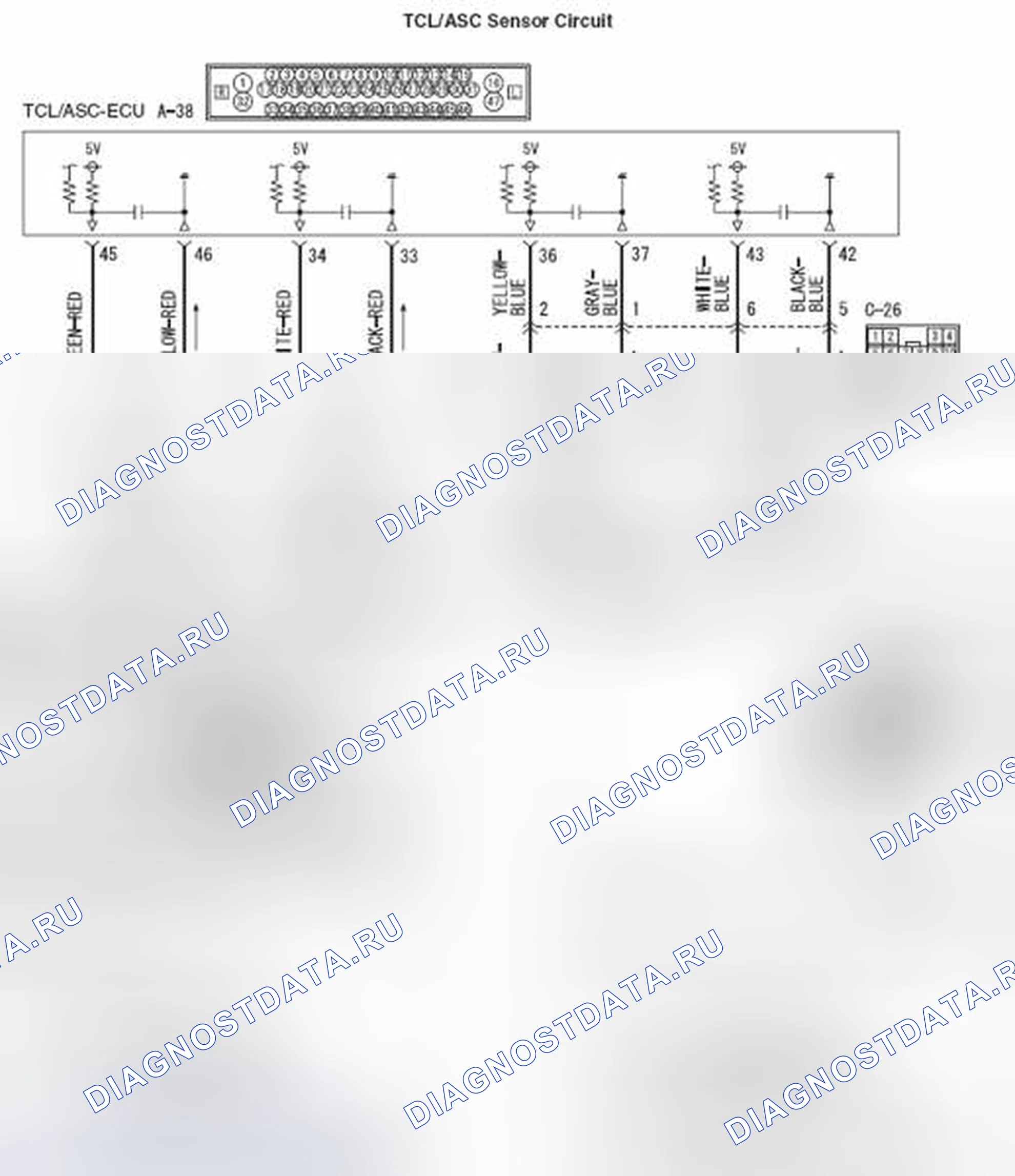 Рис. 211: расшифровка кода ошибки C1215: Rl WHEEL SPD. SNSR. НЕИСПРАВНОСТЬ. Mitsubishi Eclipse IV рестайлинг
