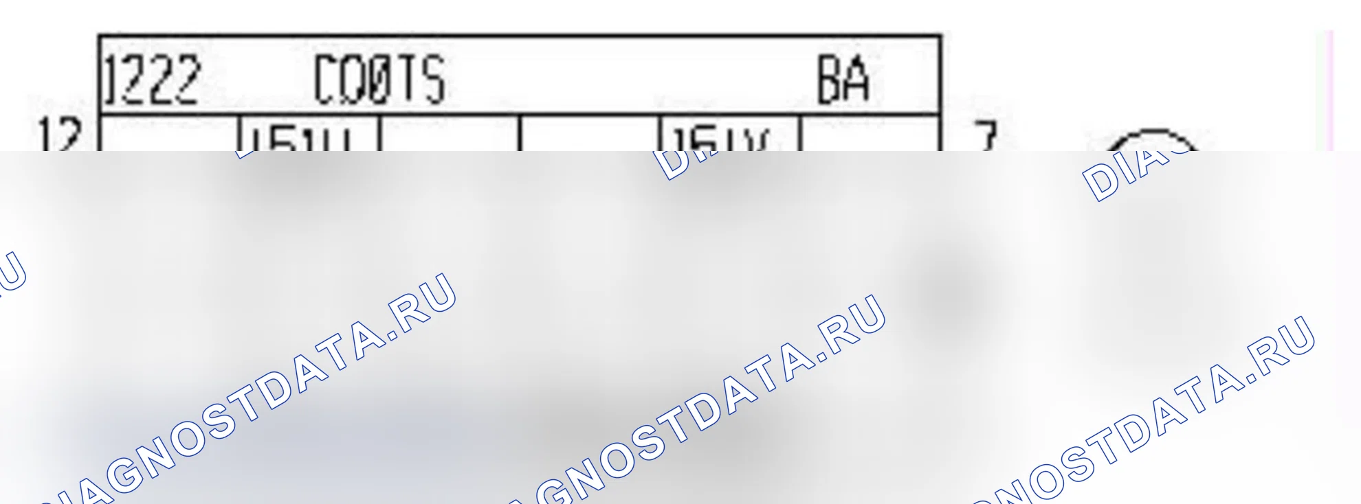 Распиновка разъёма 1222 — ЭБУ сист. парковки. Renault Vel-Satis I