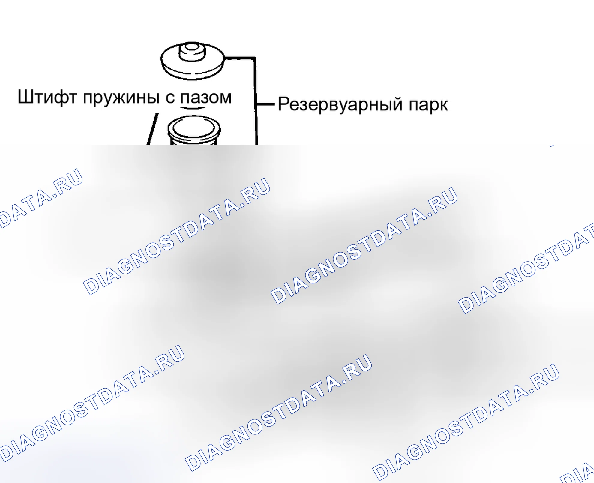 Рис. 11: Покомпонентный вид главного цилиндра сцепления (Pickup и 4Runner; MR2, Previa и Supra Похожие). Toyota 4Runner II