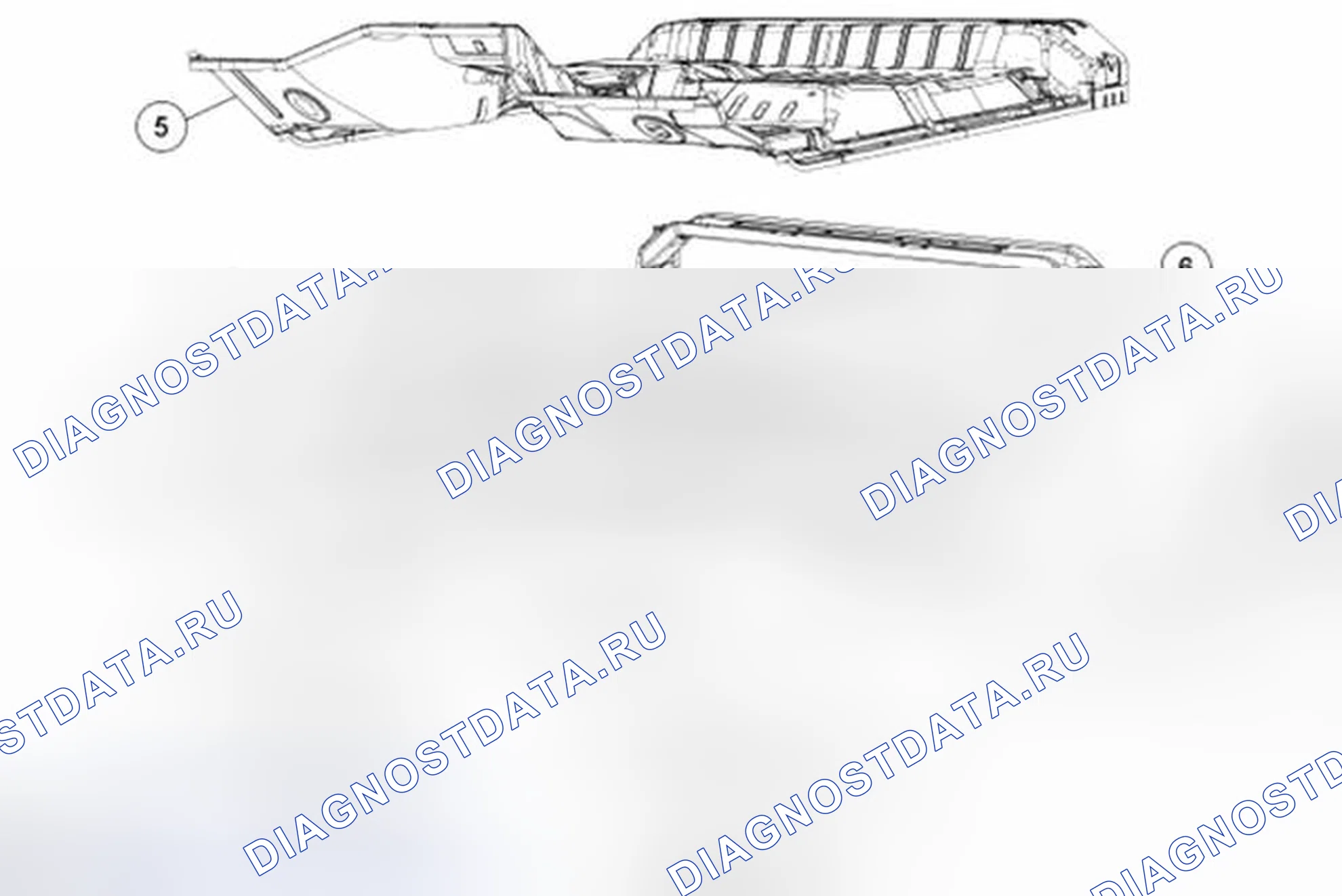 Рис. 137: Нижняя часть тела - supercab. Ford Pickup F250 Super Duty II