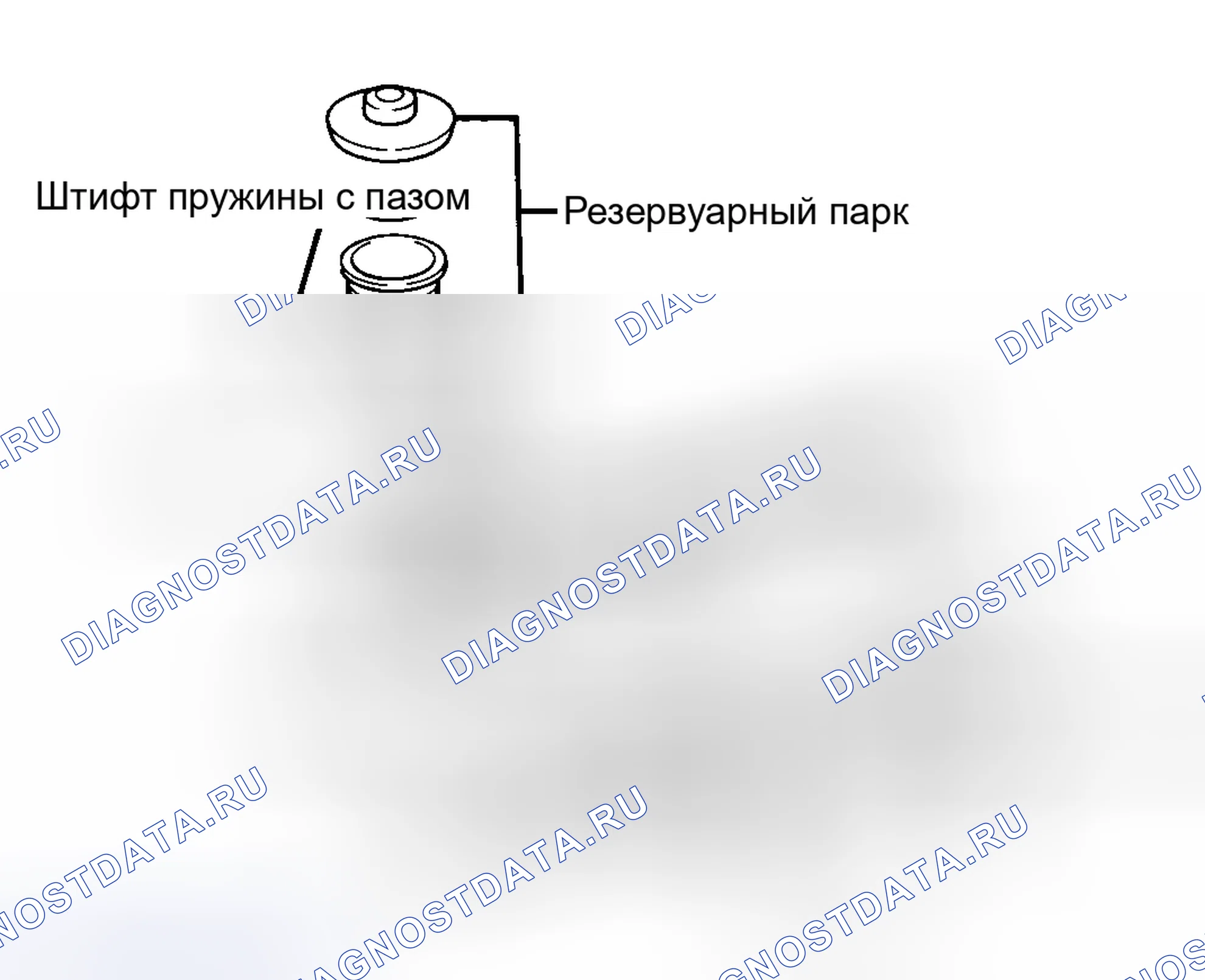 Рис. 11: Покомпонентный вид главного цилиндра сцепления (Pickup и 4Runner; MR2, Previa и Supra Похожие). Toyota 4Runner II