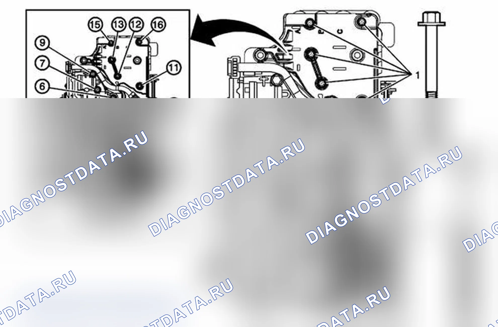 Рис. 311: Корпус клапана, последовательность крутящего момента управляющего соленоида. Chevrolet Express G1500 