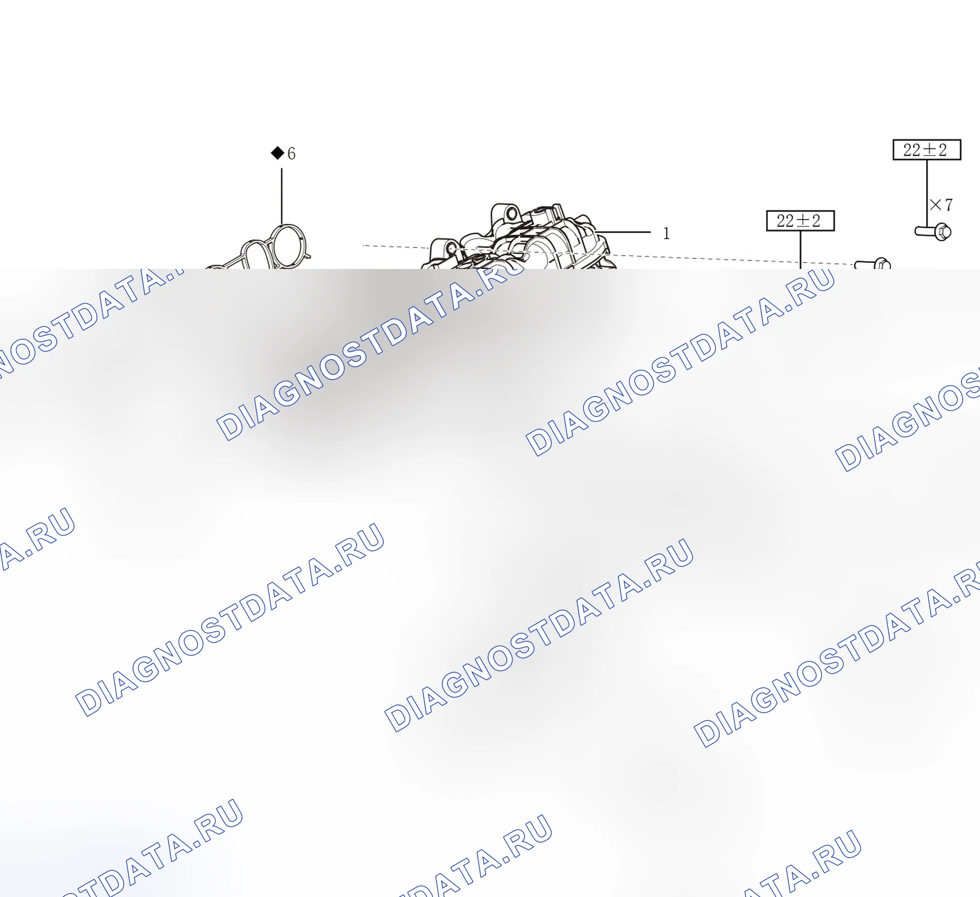 Схема расположения впускного коллектора — Great Wall Wingle-5. Great-Wall Wingle 5 I