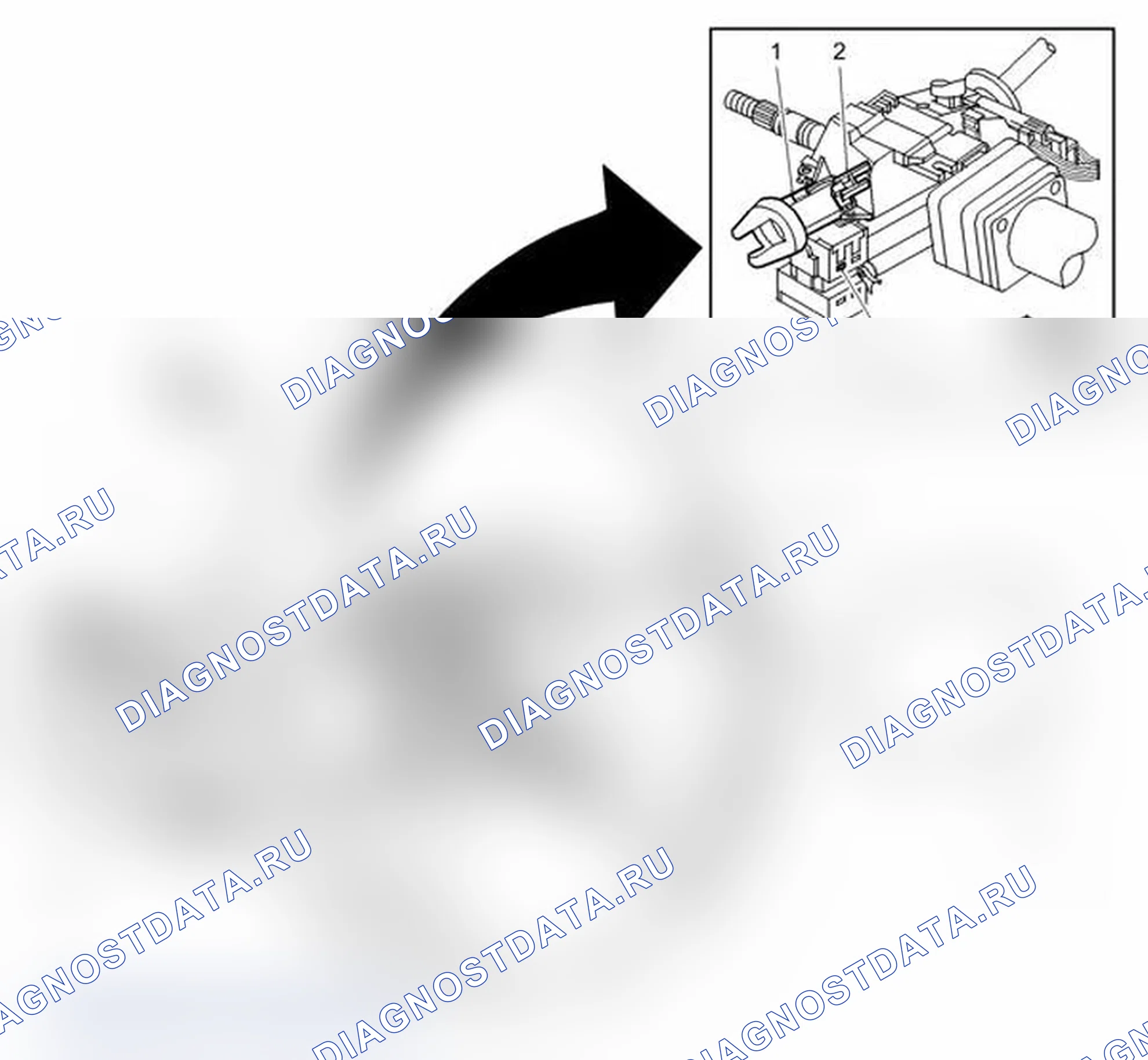 Рис. 35: Верхняя рулевая колонка. Chevrolet Express G1500 
