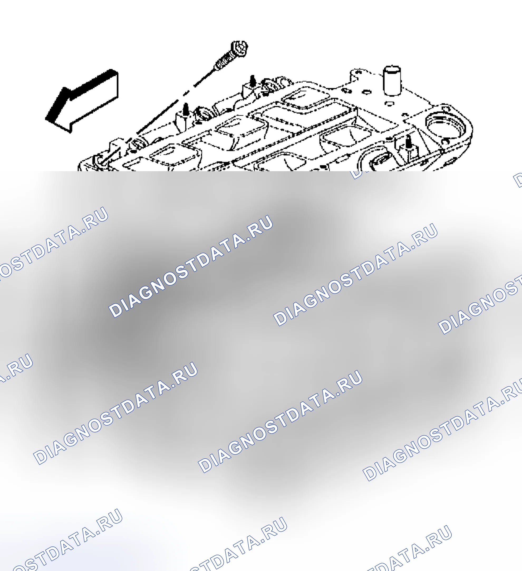 Рис. 293: Демонтаж впускного коллектора - нижний (L36, C, H, W). Hyundai Veracruz I