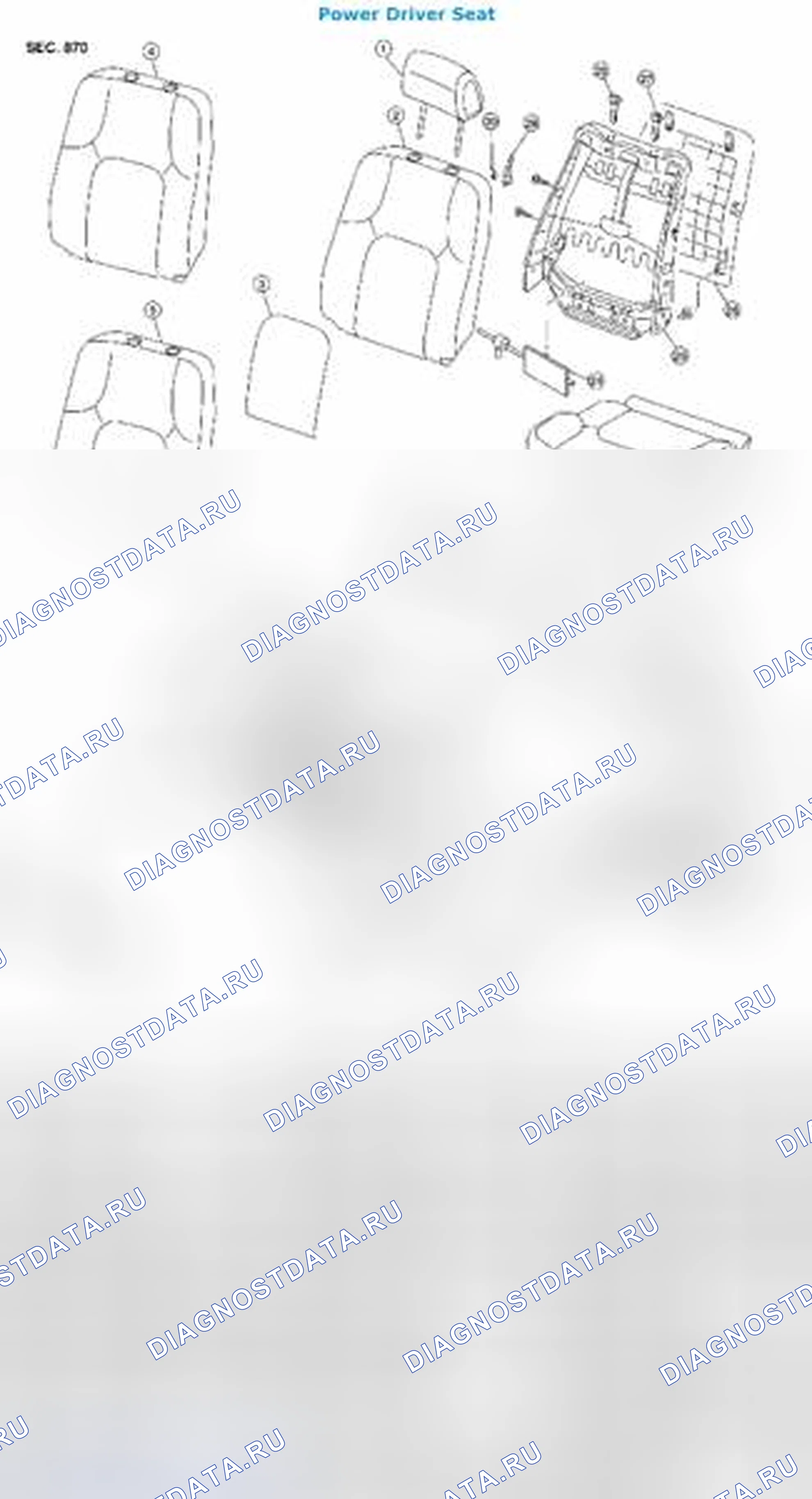 Рис. 25: Переднее сиденье: компонент. Suzuki Equator I
