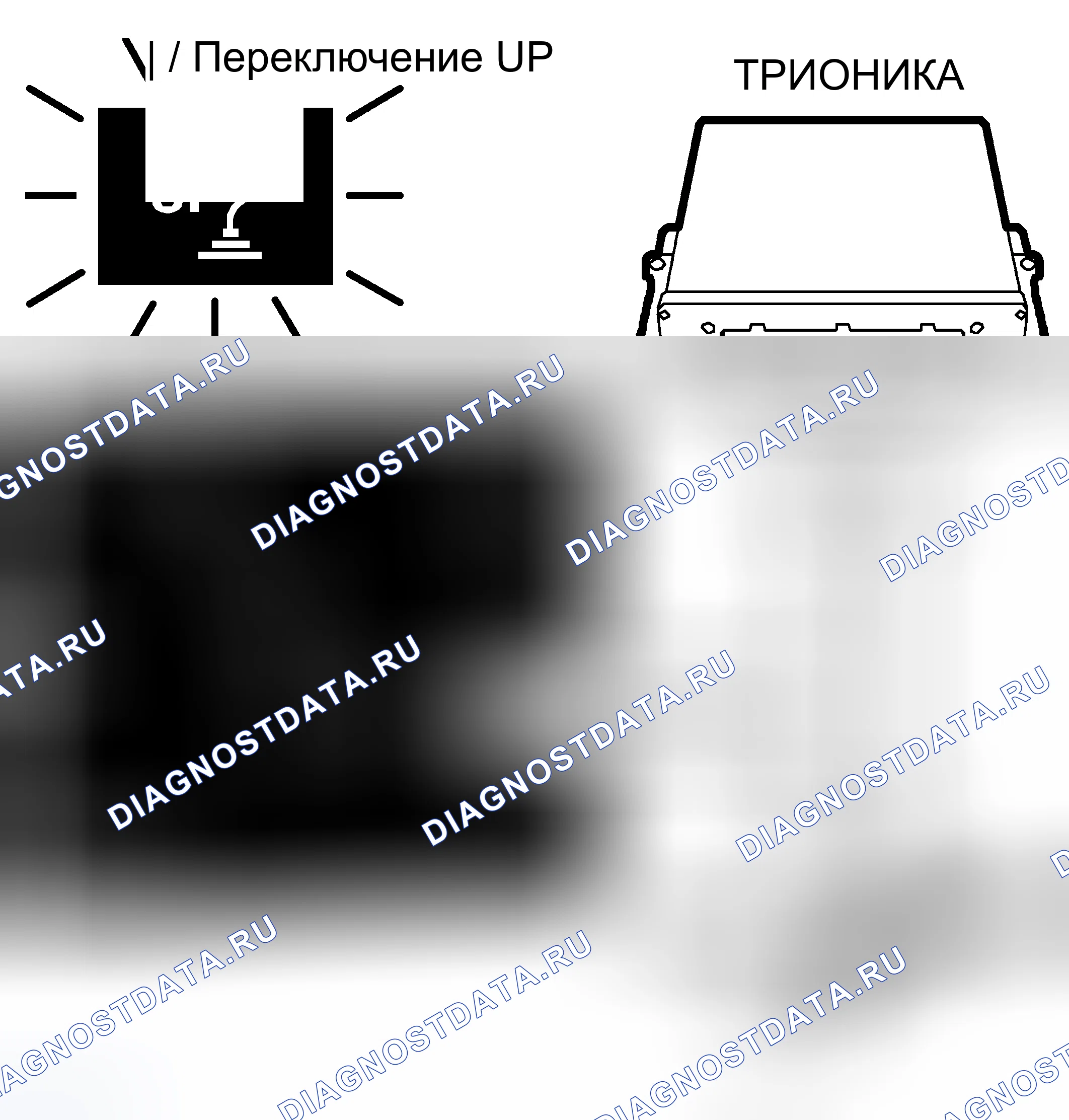 Рис. 111: Индикаторная лампа Переключение UP. Kia Optima I рестайлинг