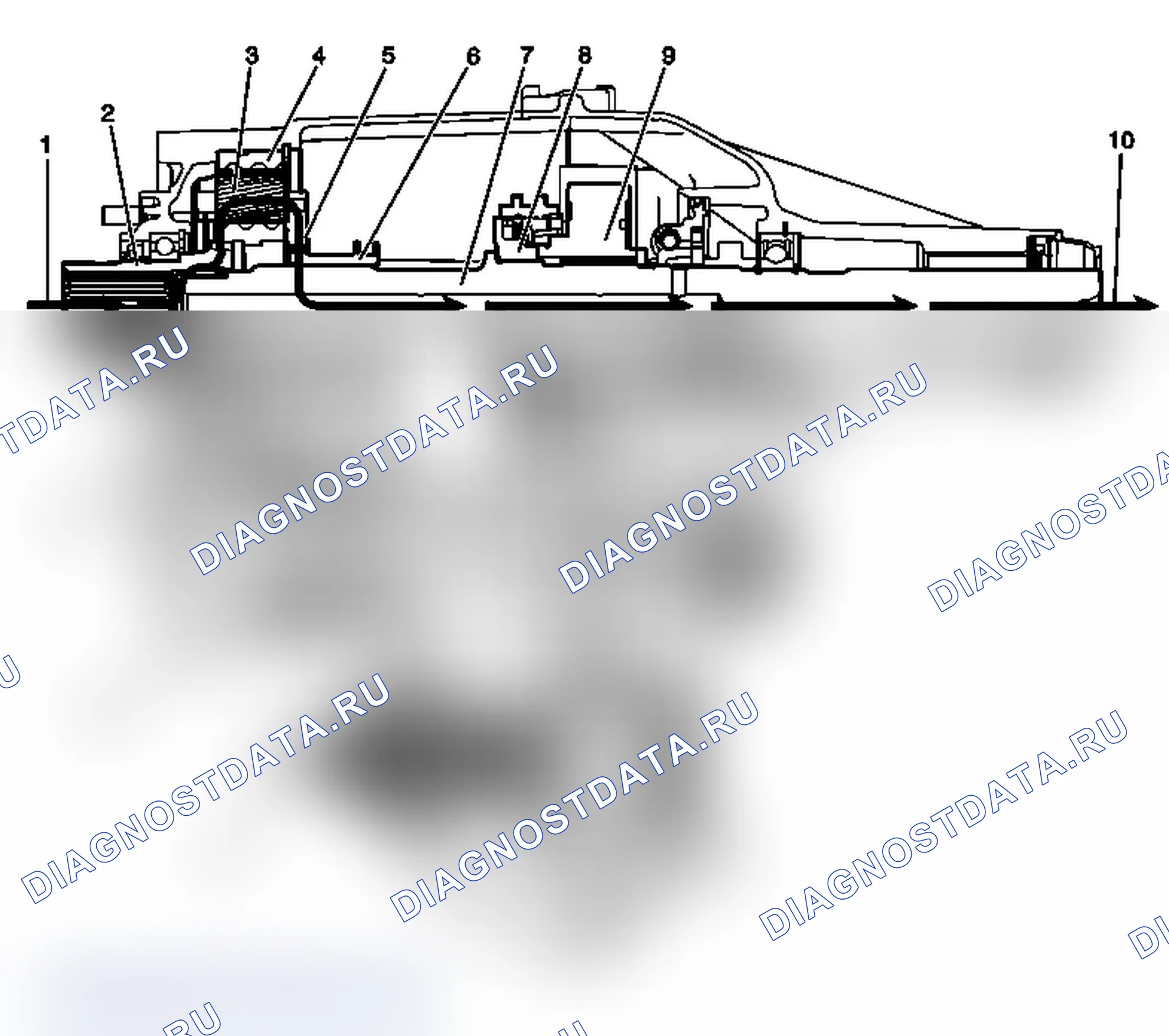 Рис. 51: Поток мощности в 4LO режиме. Chevrolet Silverado 2500 HD 