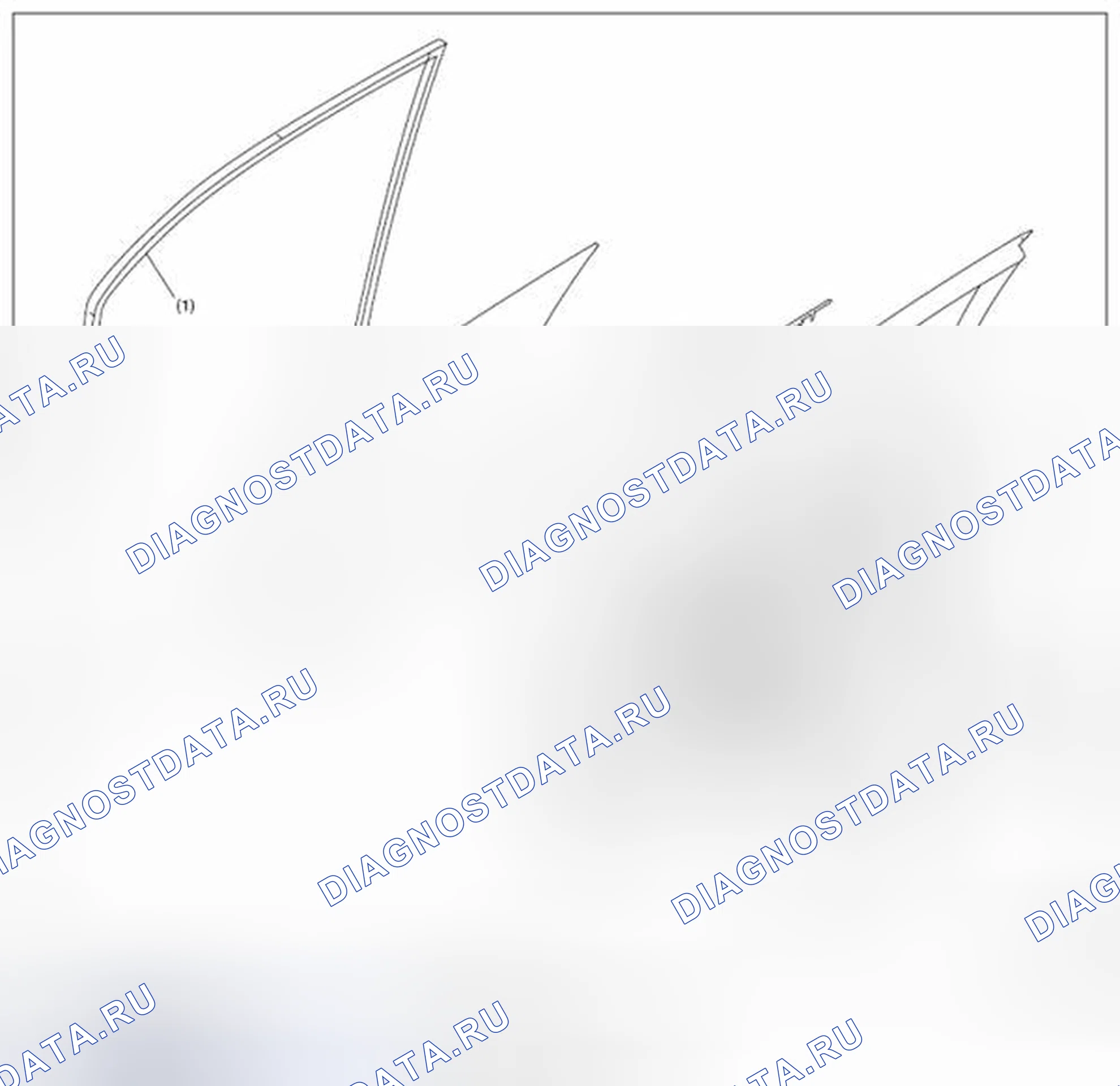 Рис. 9: СТЕКЛО ПЕРЕДНЕЙ ДВЕРИ. Subaru Legacy BM/BR рестайлинг