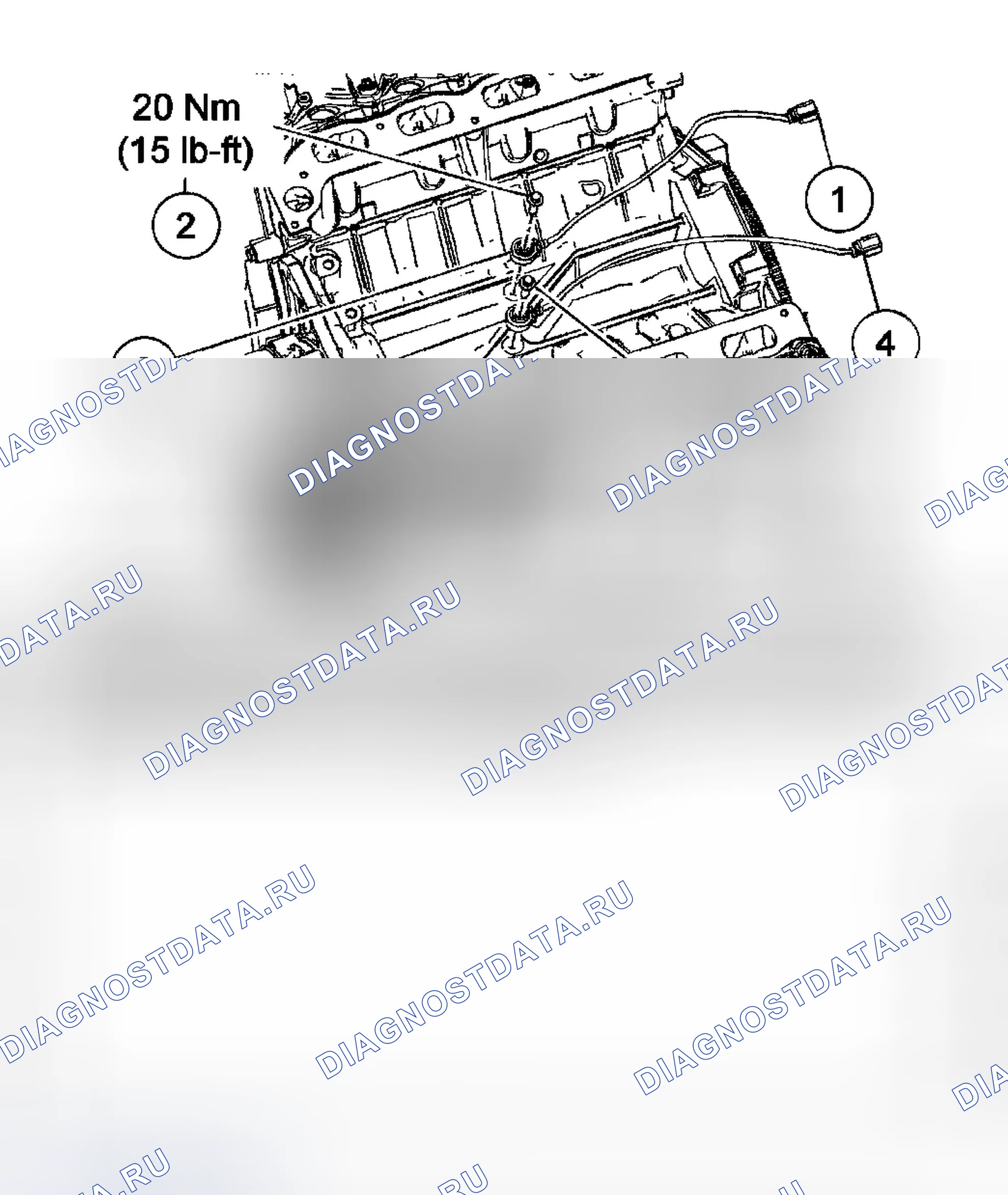 Рис. 19: Датчик детонации (Ks) - 5,4 л. Ford Cab & Chassis F350 Super Duty 