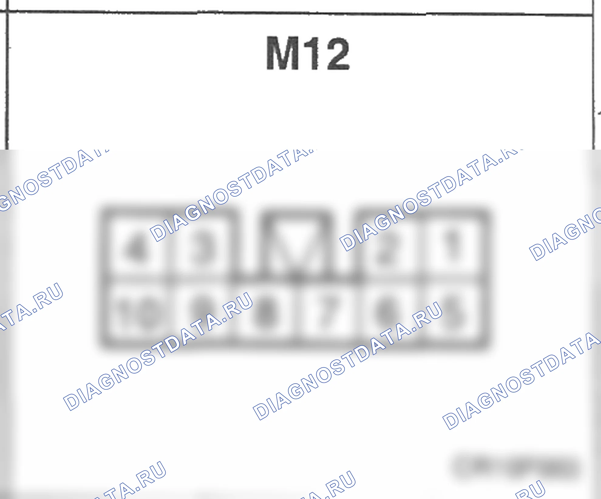 Распиновка разъёма M12 — основного жгута. Hyundai Accent LC