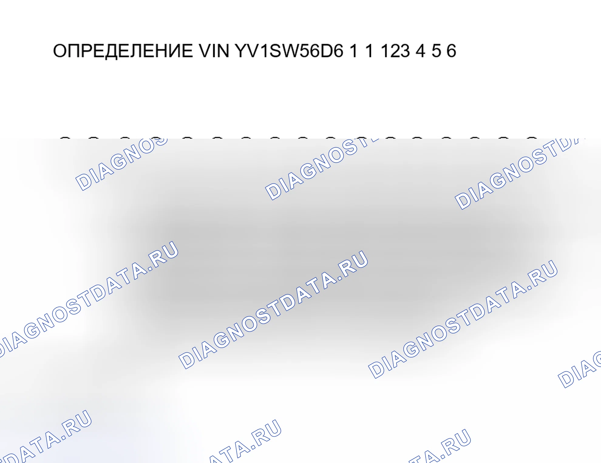 Рис. 1: Определение VIN. Volvo C70 I