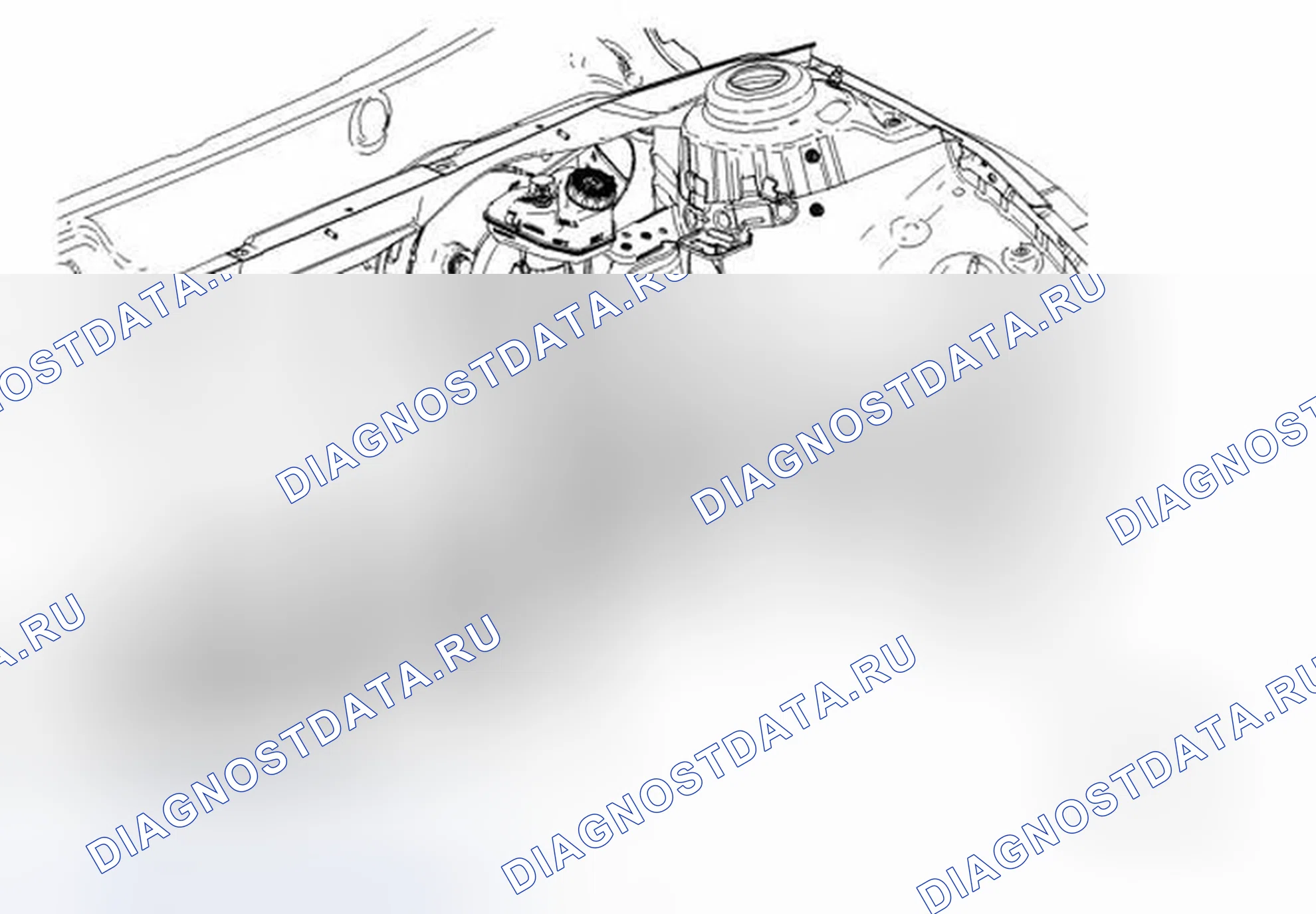 Рис. 37: Нижняя задняя часть компонентов моторного отсека. Chevrolet Cruze I рестайлинг